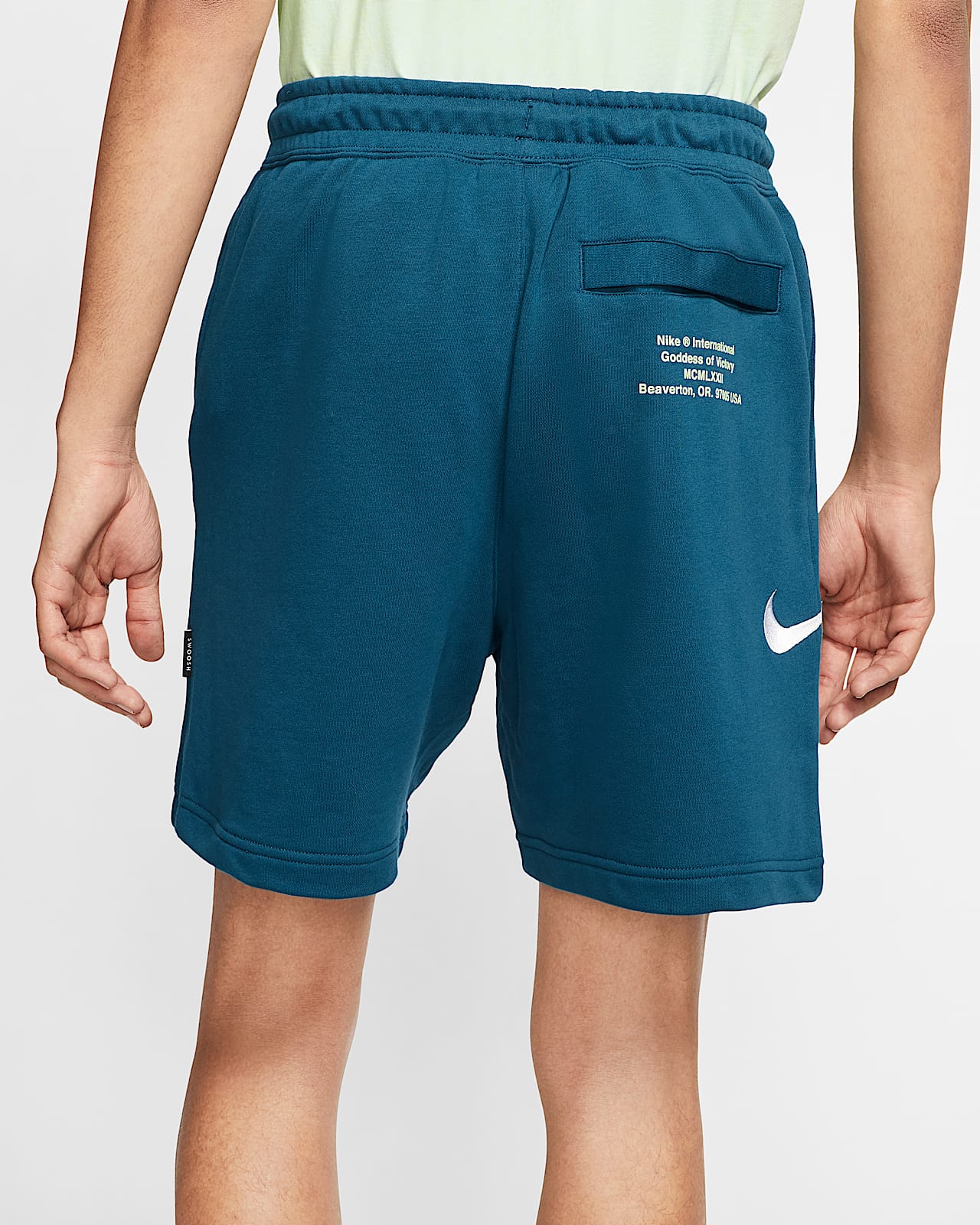 nike sportswear swoosh french terry shorts