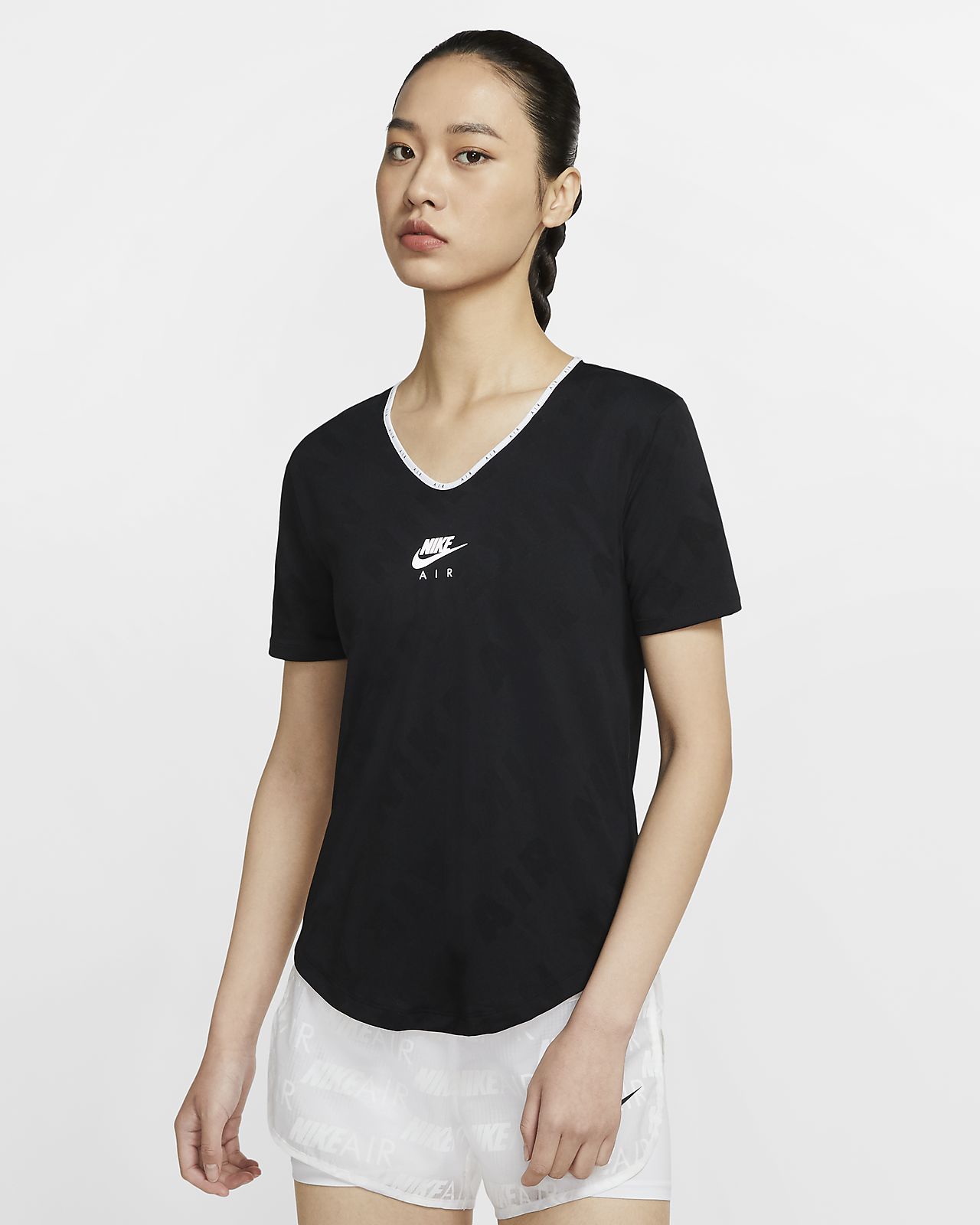 nike just do it jacquard neck tee