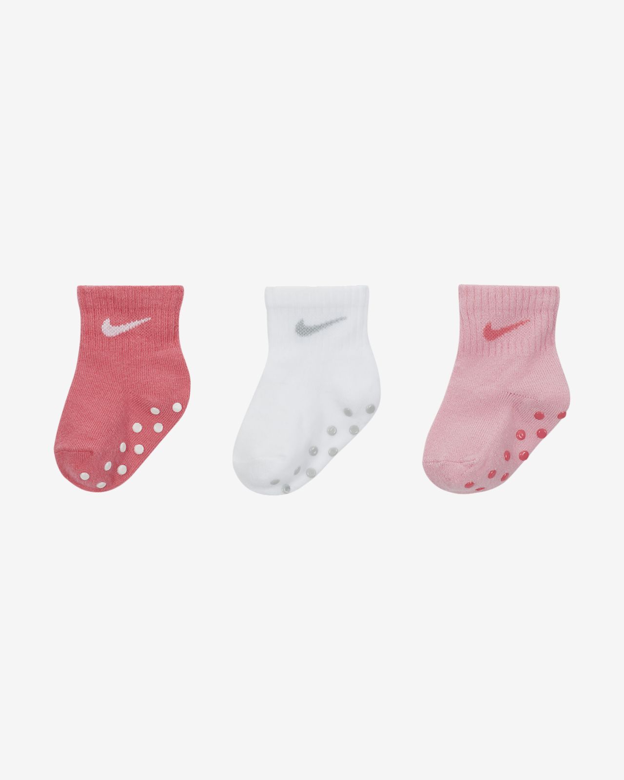Nike Baby Gripper Ankle Socks (3 Pairs). Nike.com