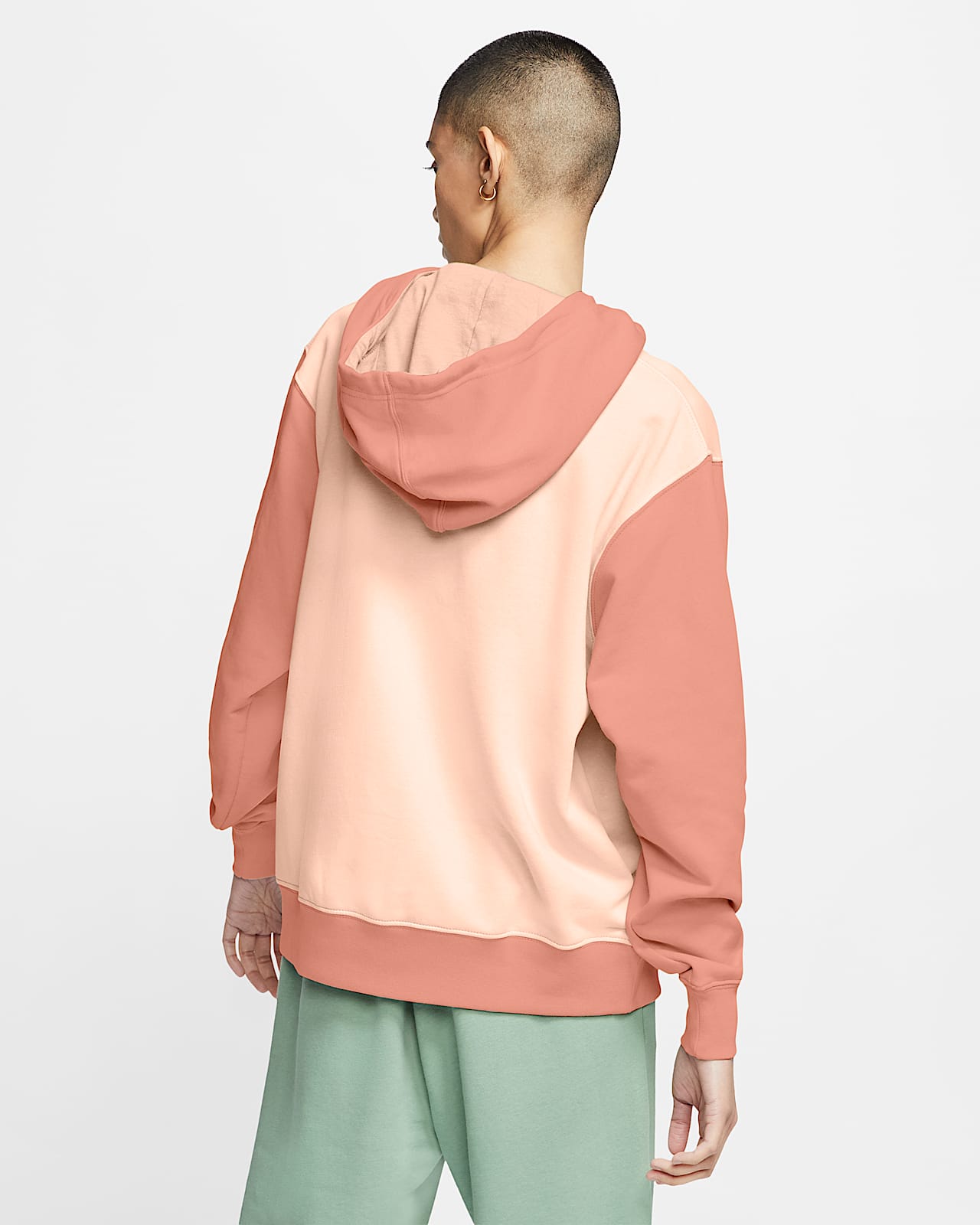 nike pink mini gold swoosh sweatshirt