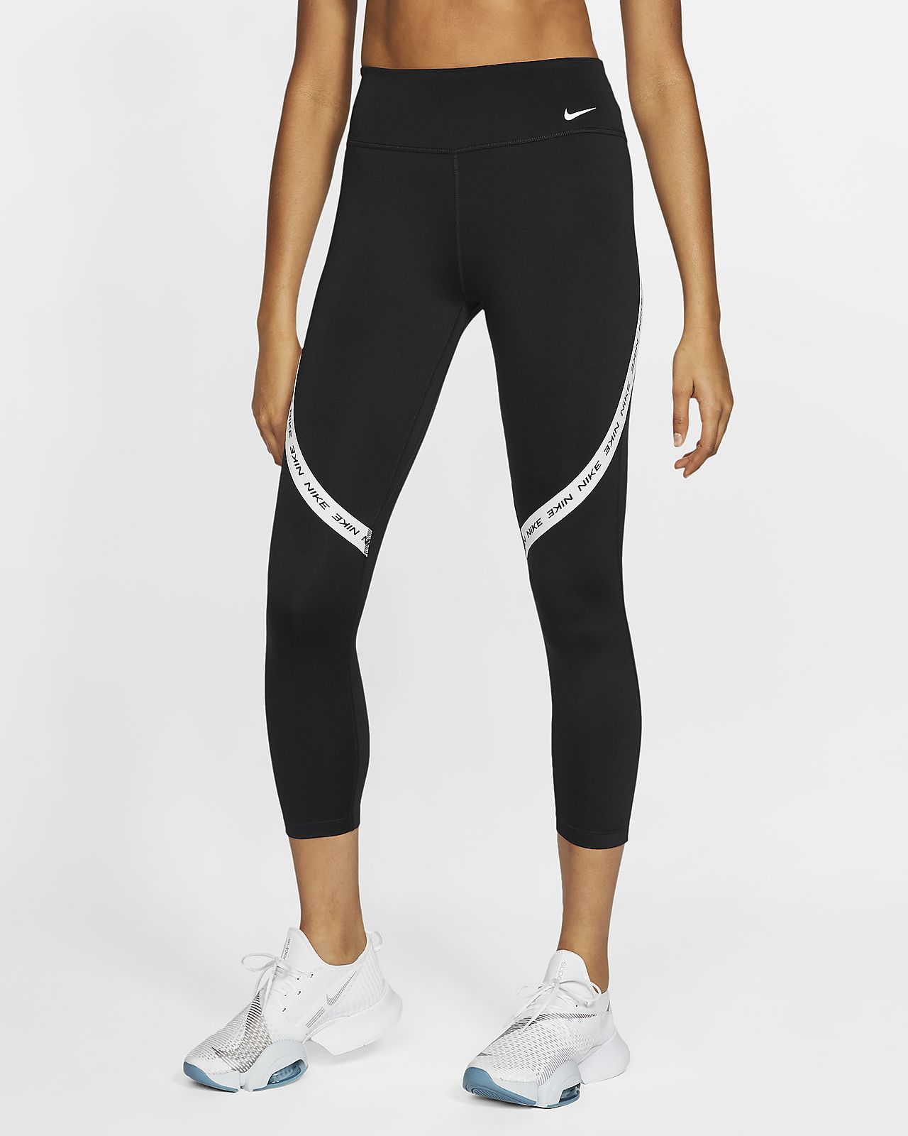 nike mid rise training crops