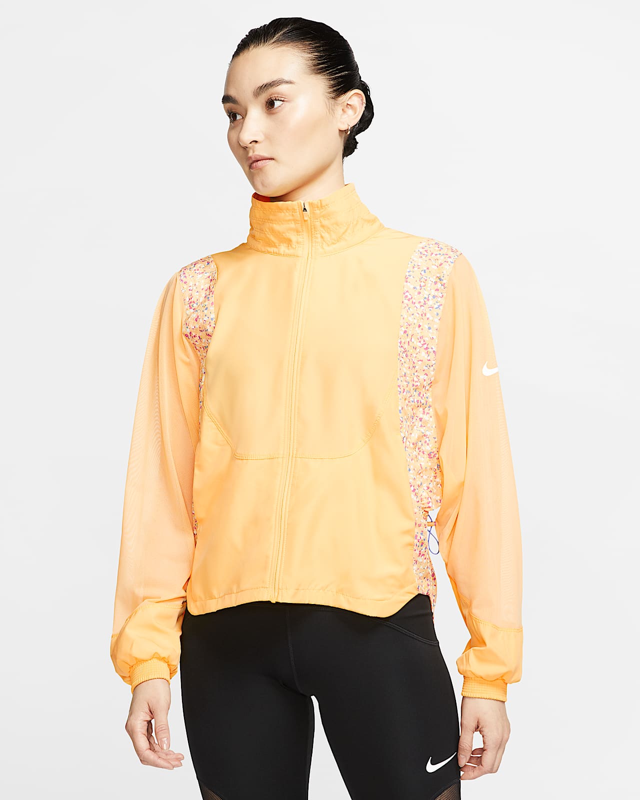 nike yellow running jacket