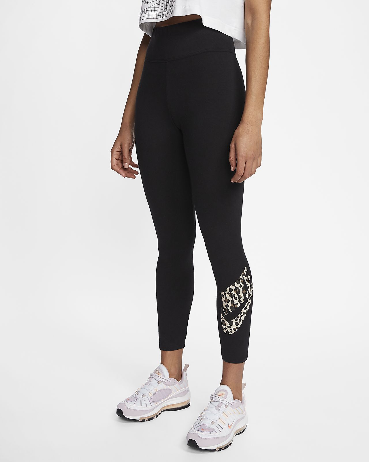 nike animal print swoosh leggings