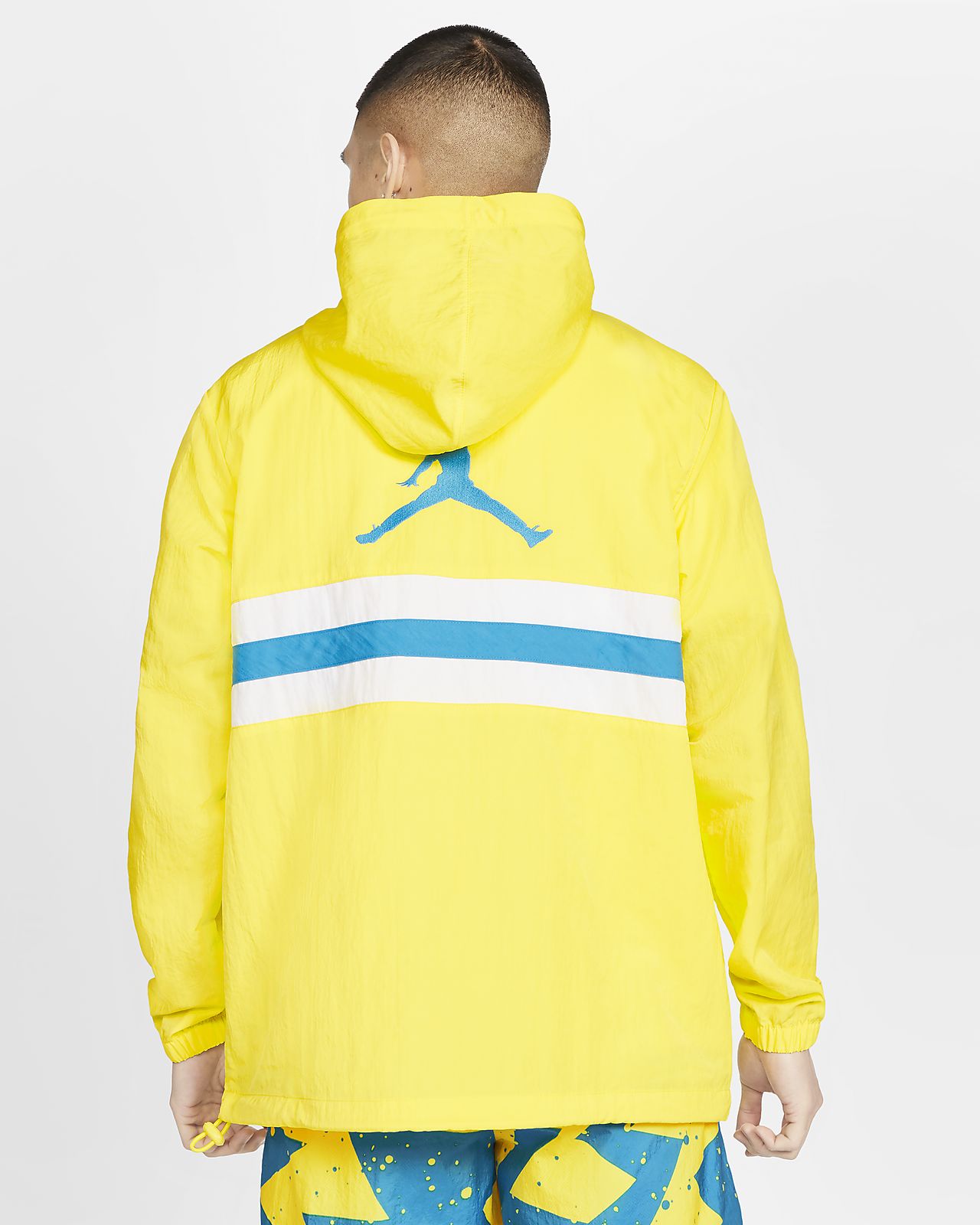 blue and yellow jordan shirt