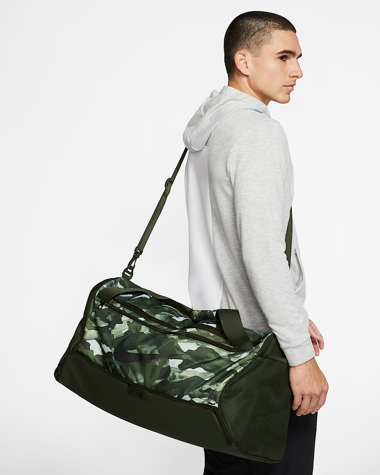 nike brasilia camo duffle bag