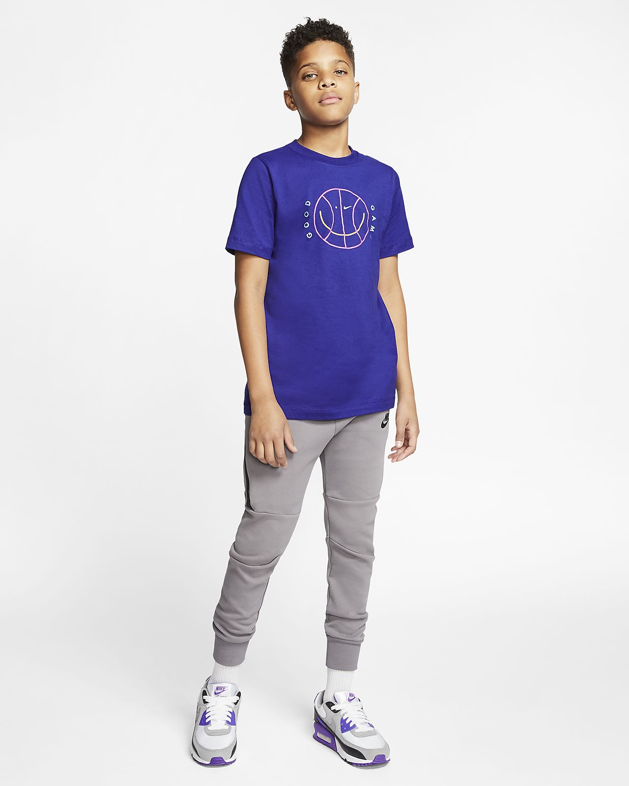 kids purple nike shirt