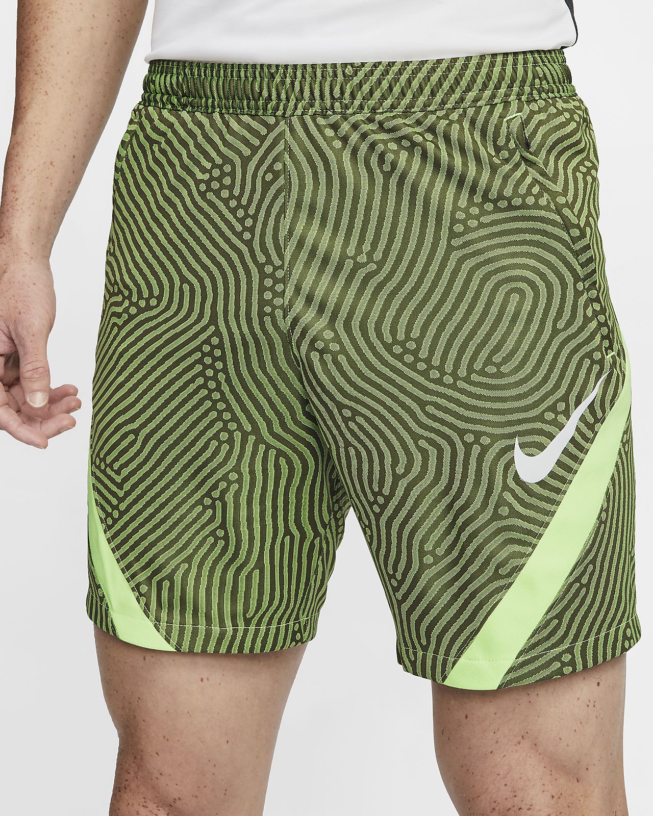 green nike football shorts