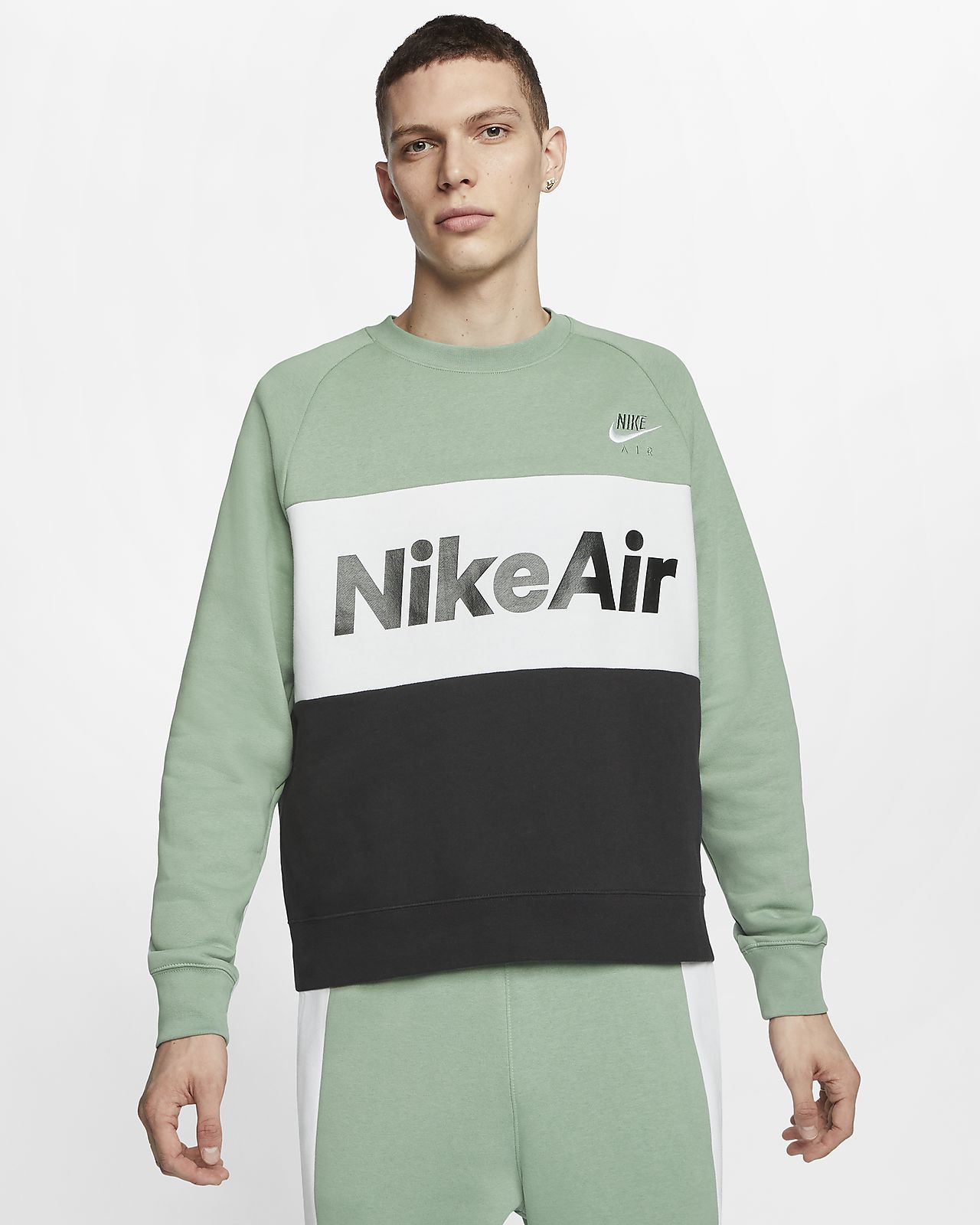 nike air hoodie green