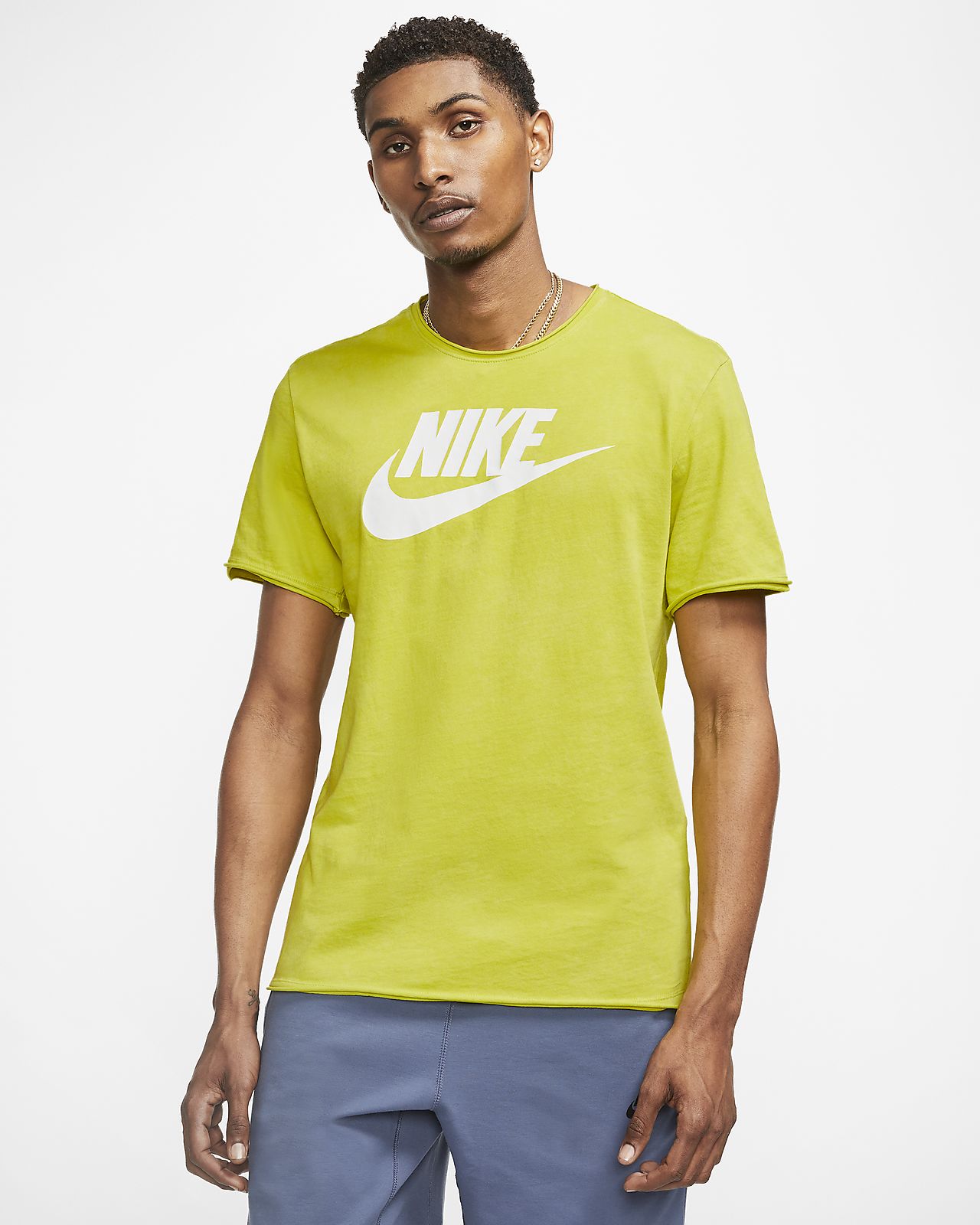 yellow nike t shirt mens