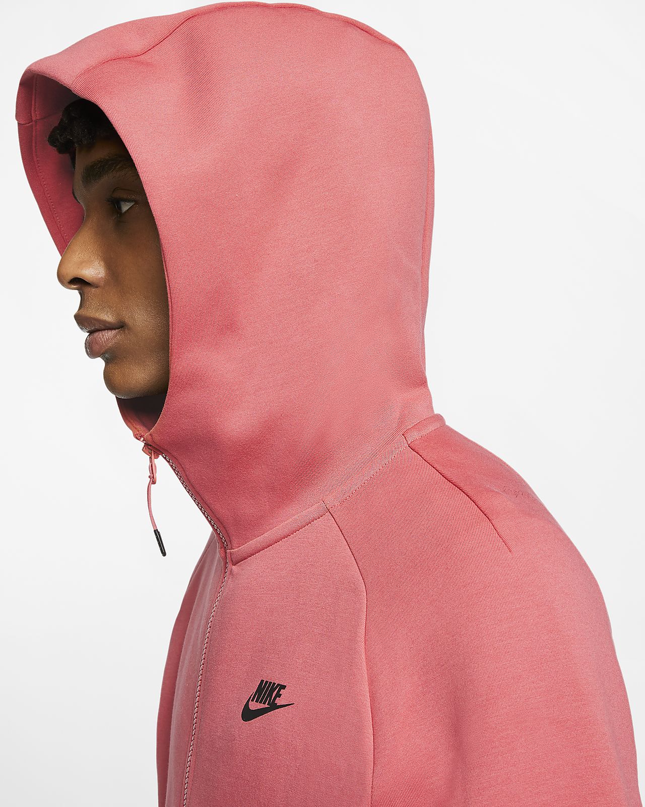 pink nike tech hoodie