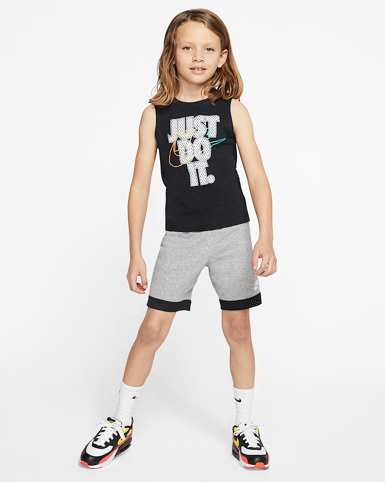 kids nike shorts set