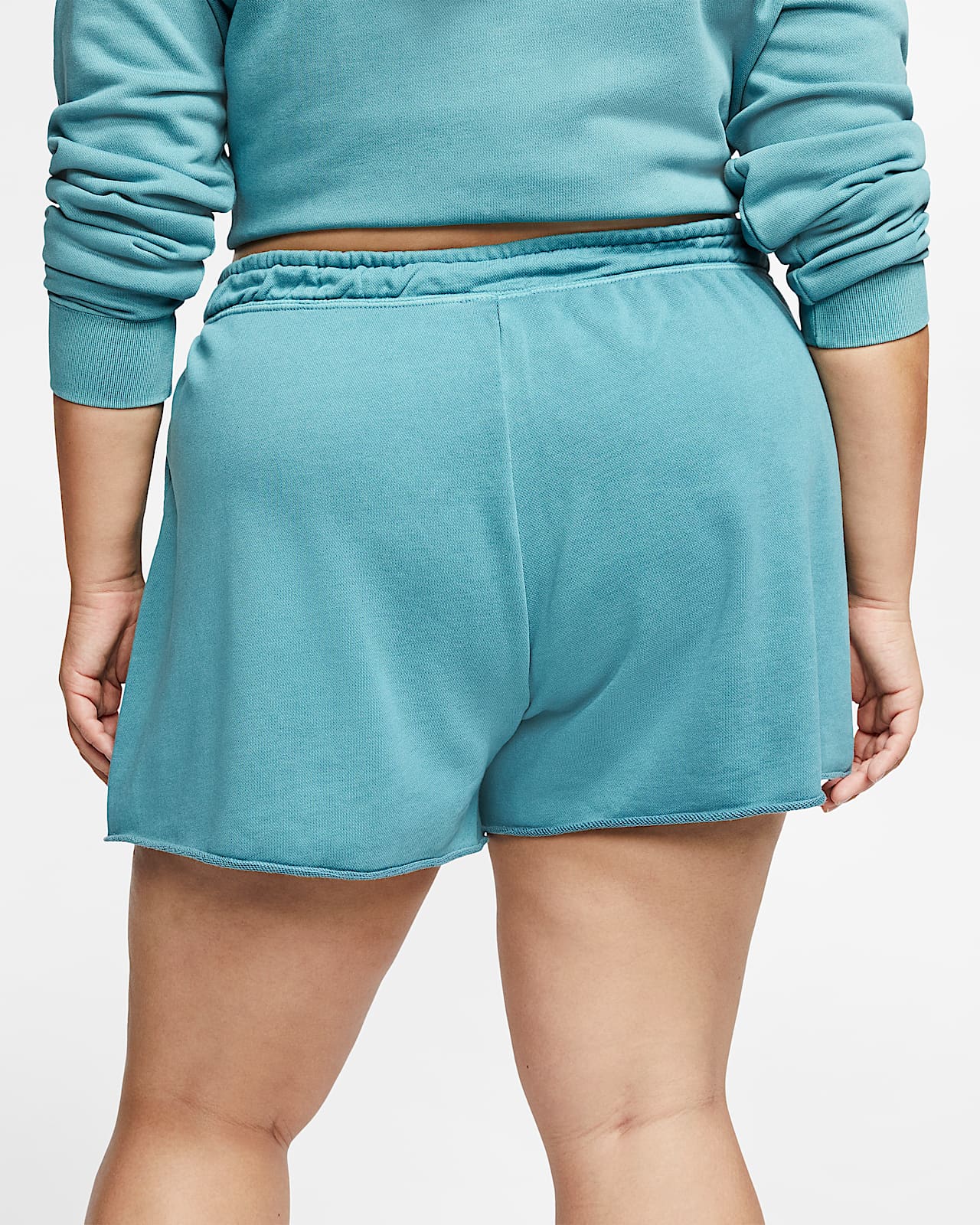 plus size french terry shorts
