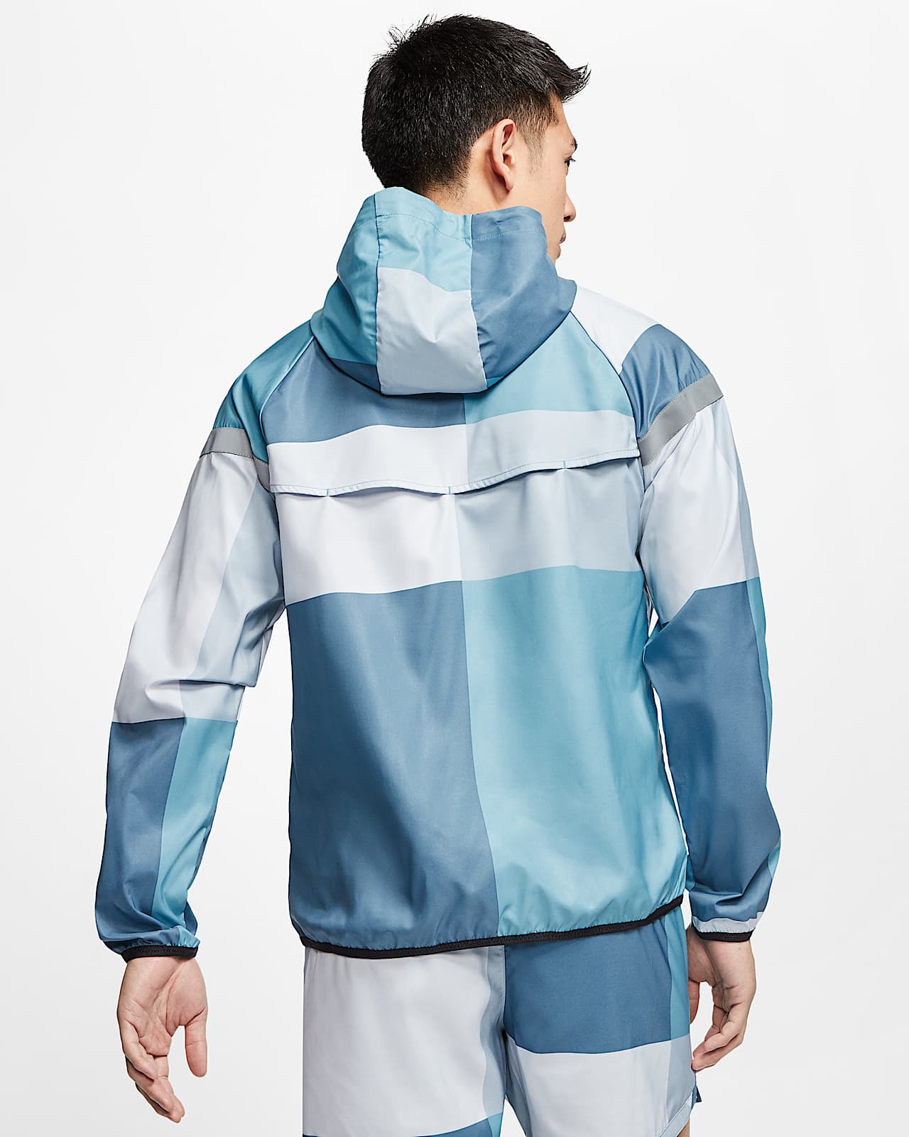 blue and white nike windrunner