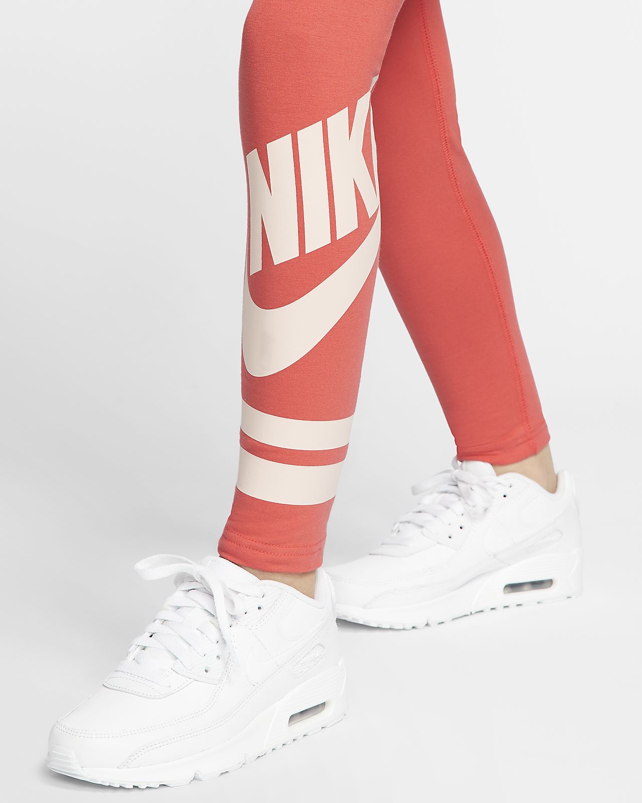 red and white nike leggings