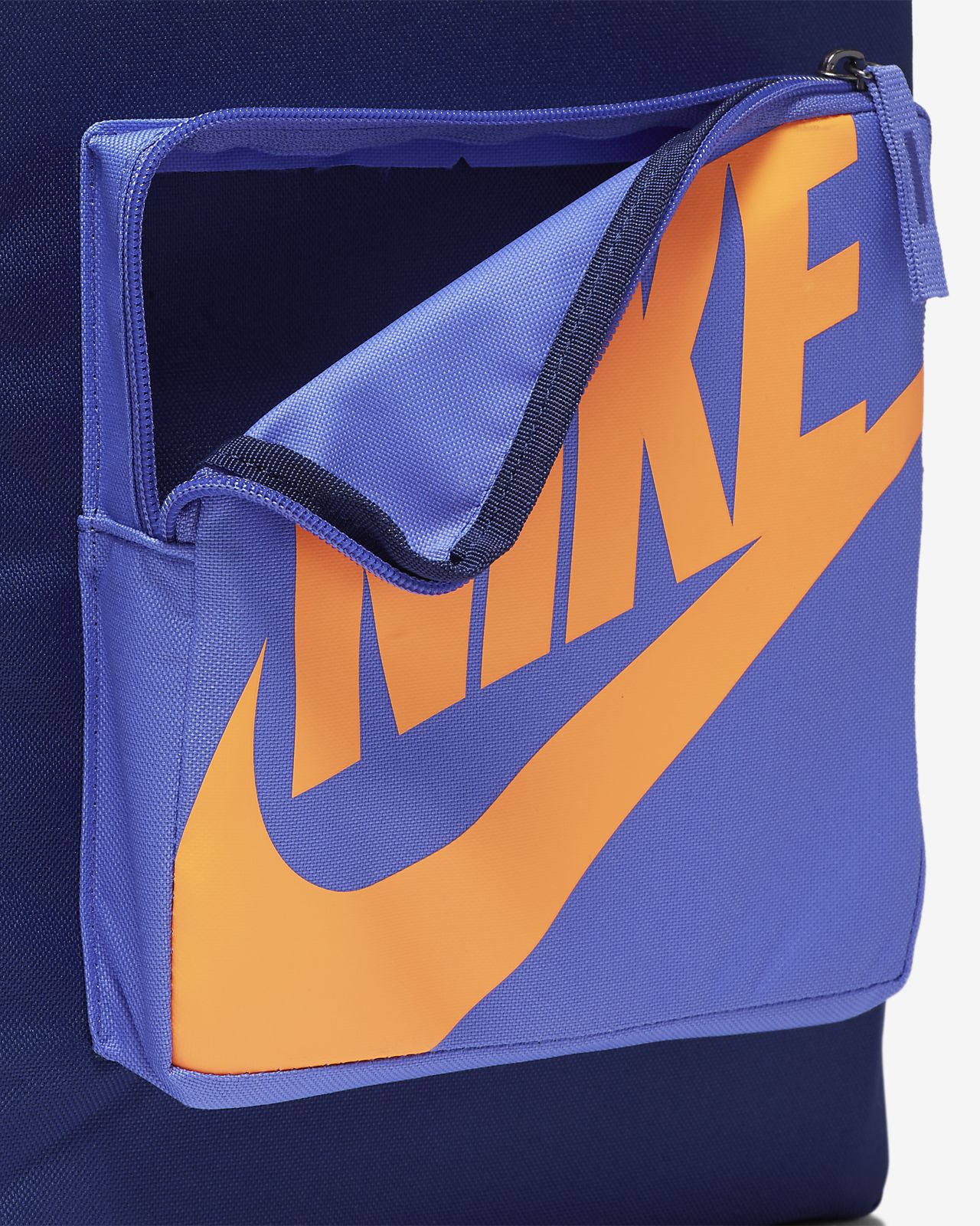 nike backpack blue and orange