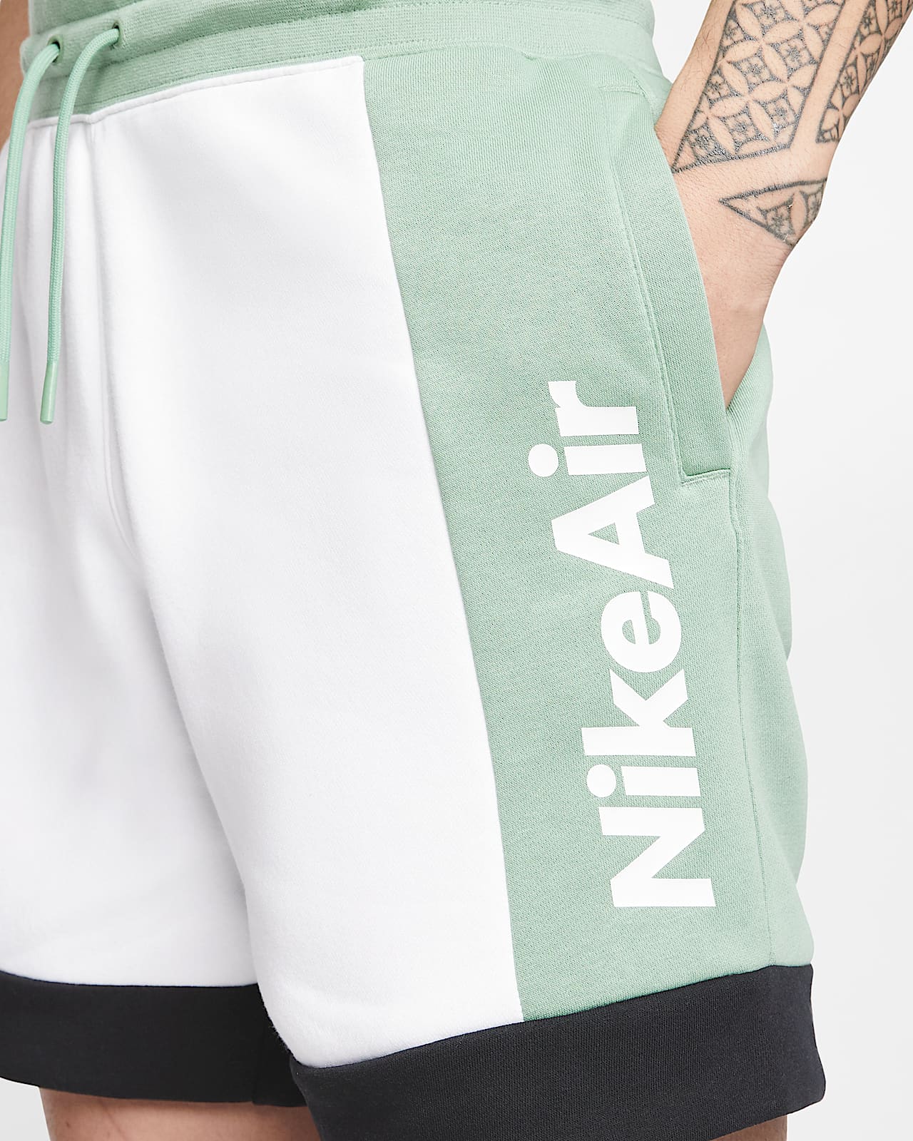 nike fleece shorts green