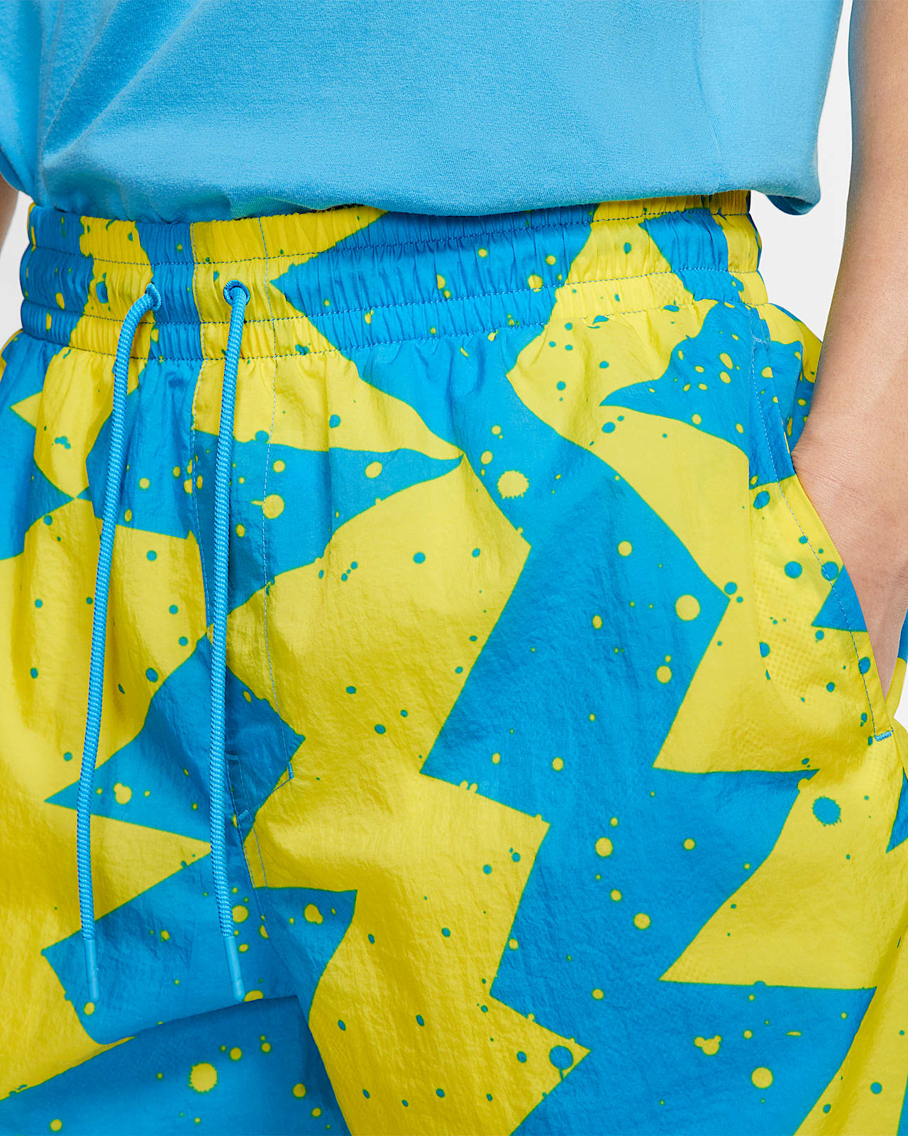 blue and yellow jordan shorts