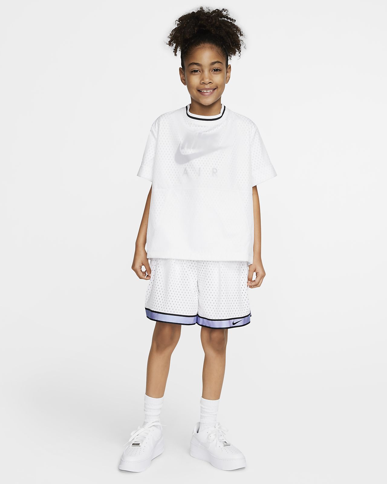 girls white nike top