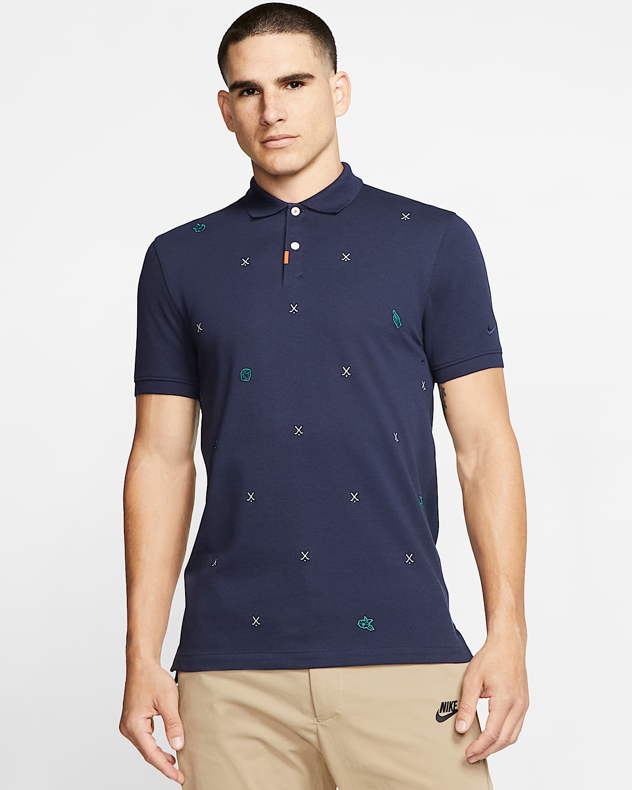 nike polo no collar