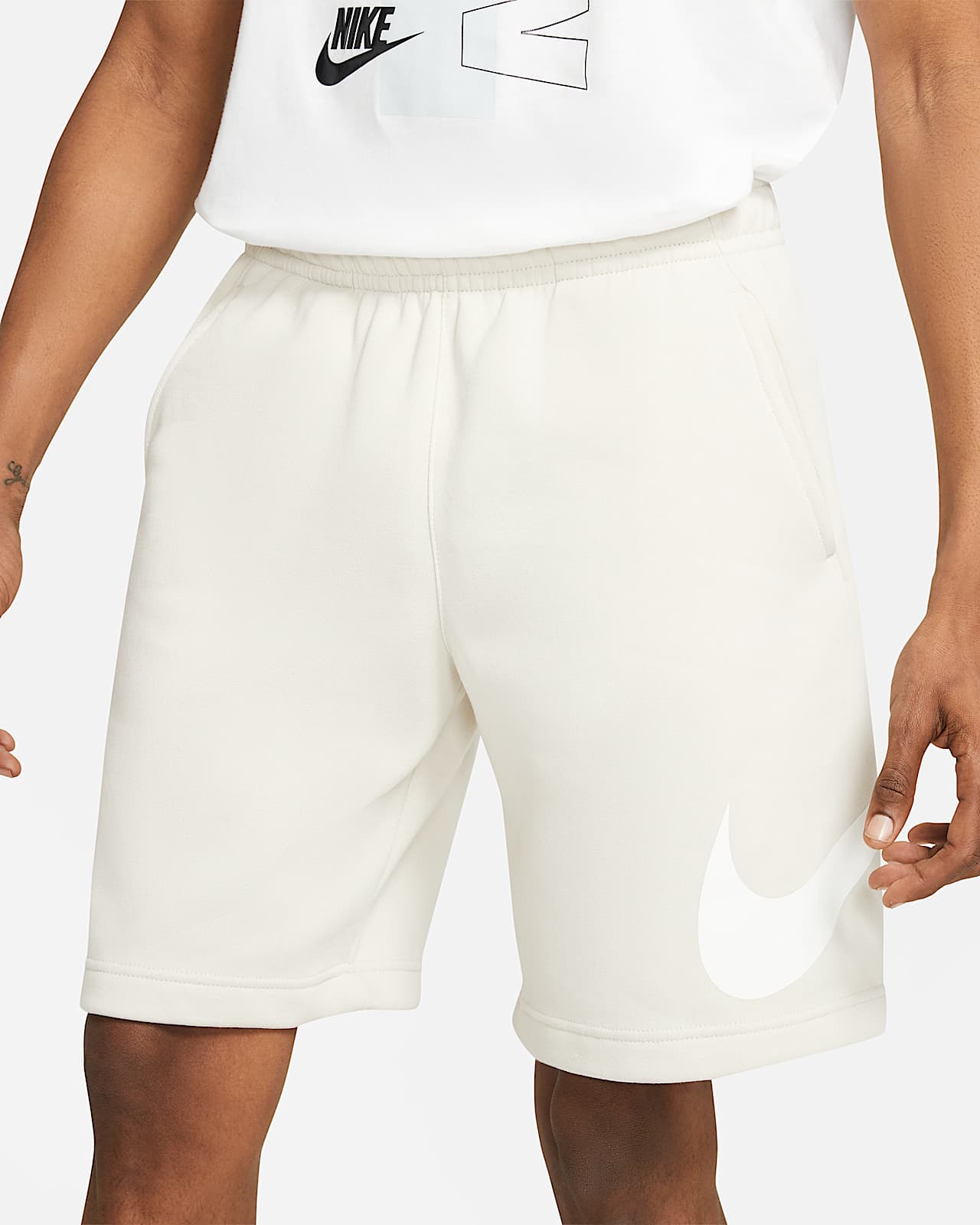 nike fleece graphic shorts