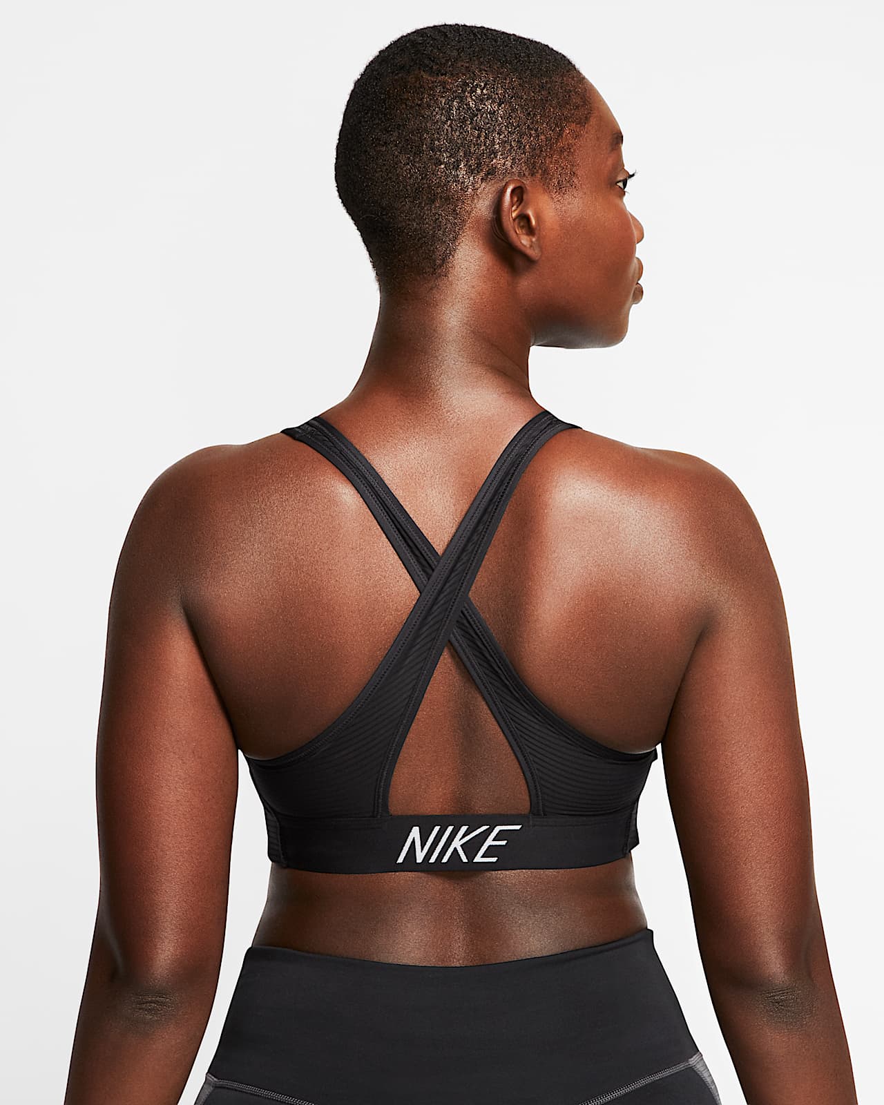 nike striped sports bra