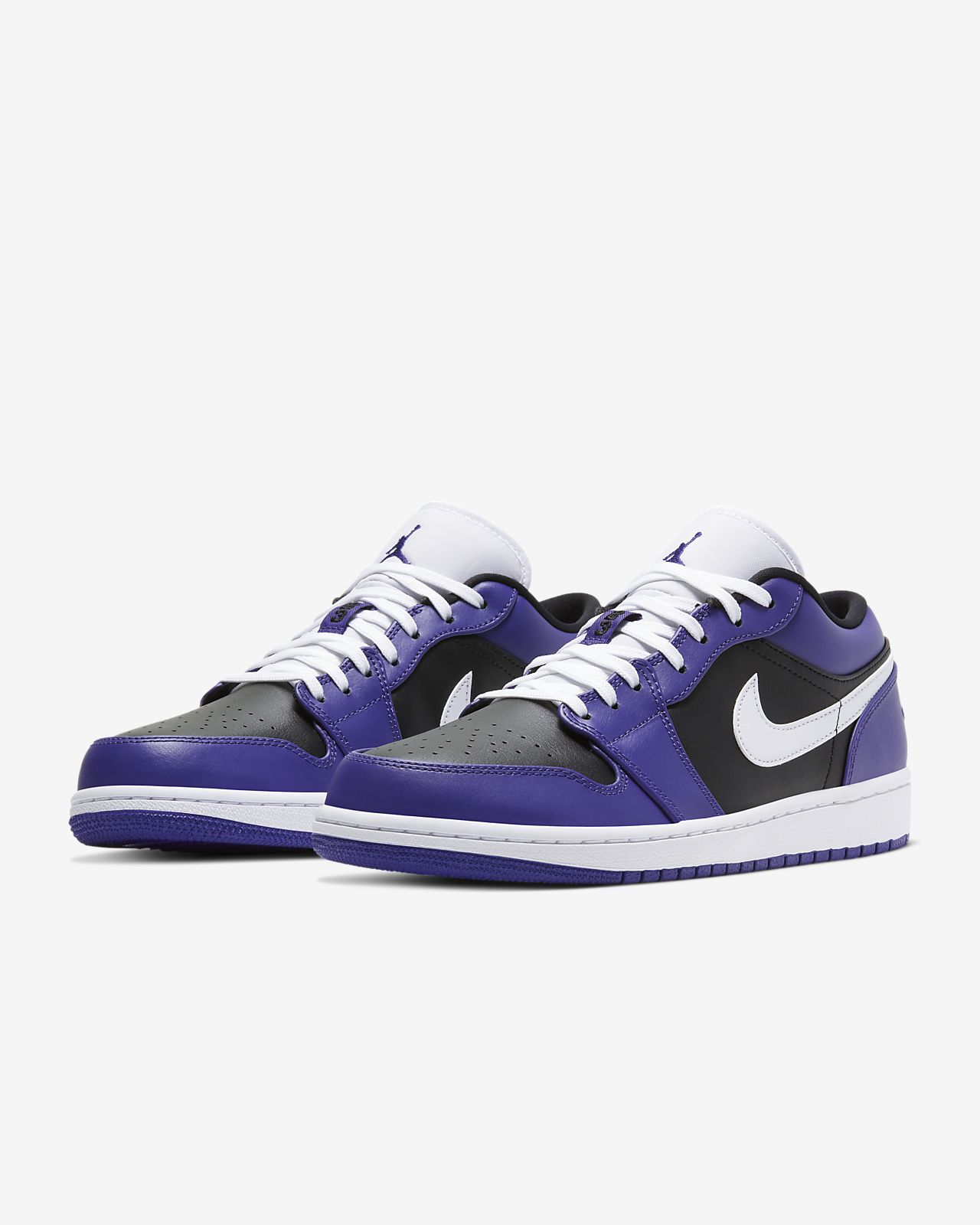 purple low top jordans