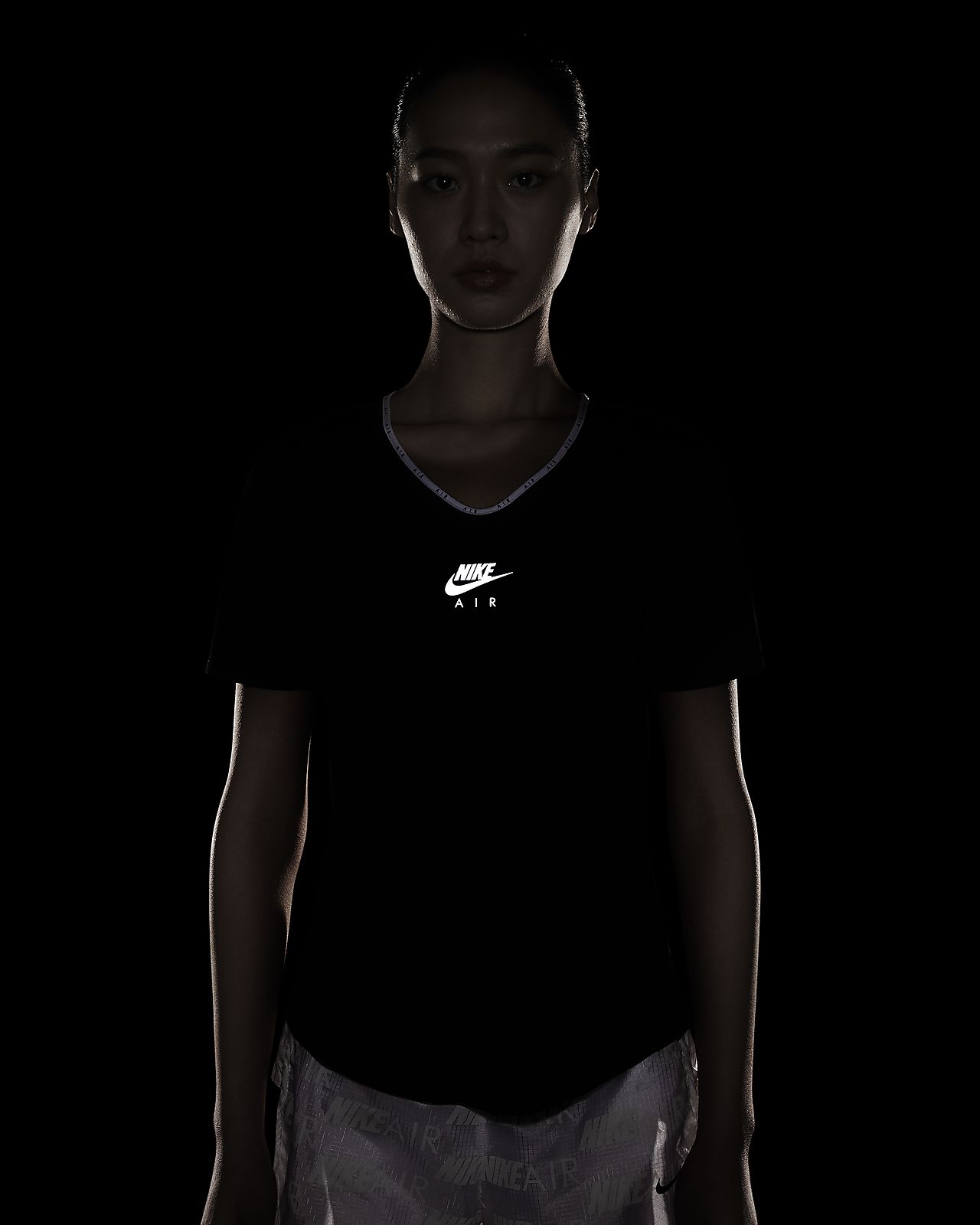 nike just do it jacquard neck tee