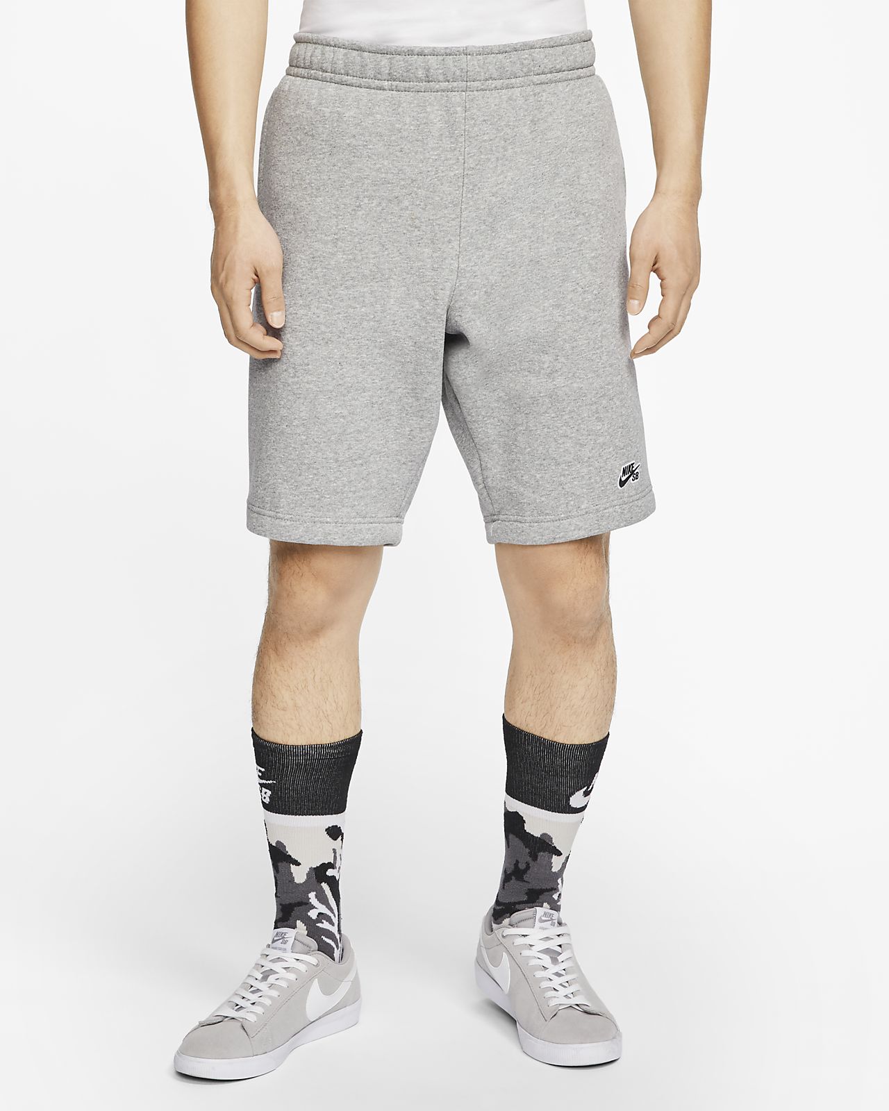 nike sb icon black mens sweat shorts