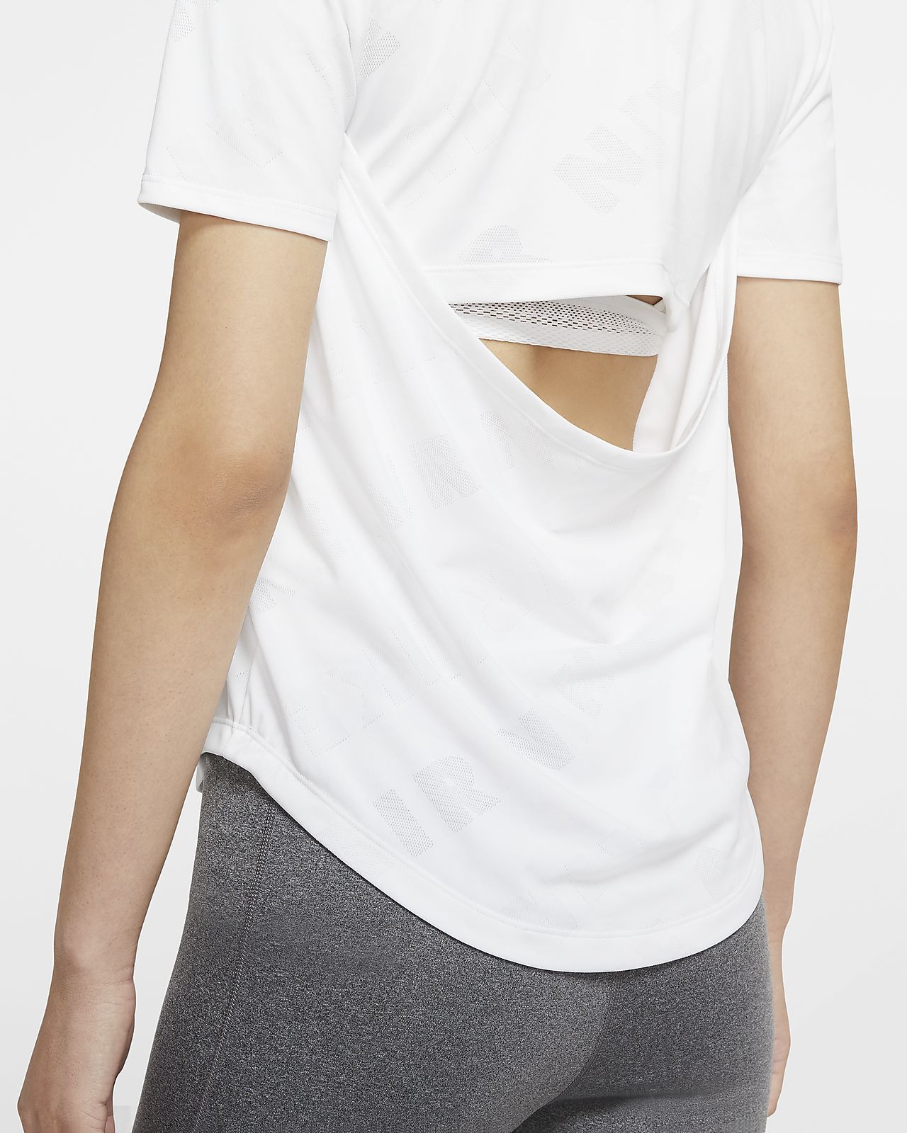 nike just do it jacquard neck tee