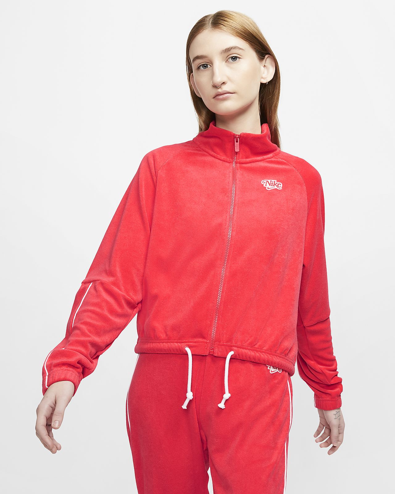 nike full zip hoodie red