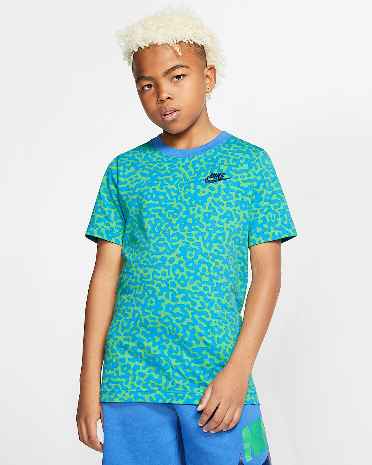 blue nike shirt boys