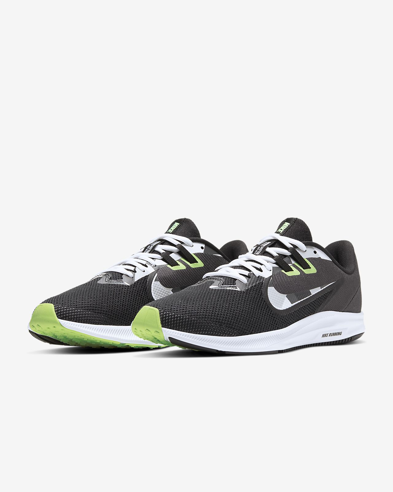 nike downshifter 9 grey green