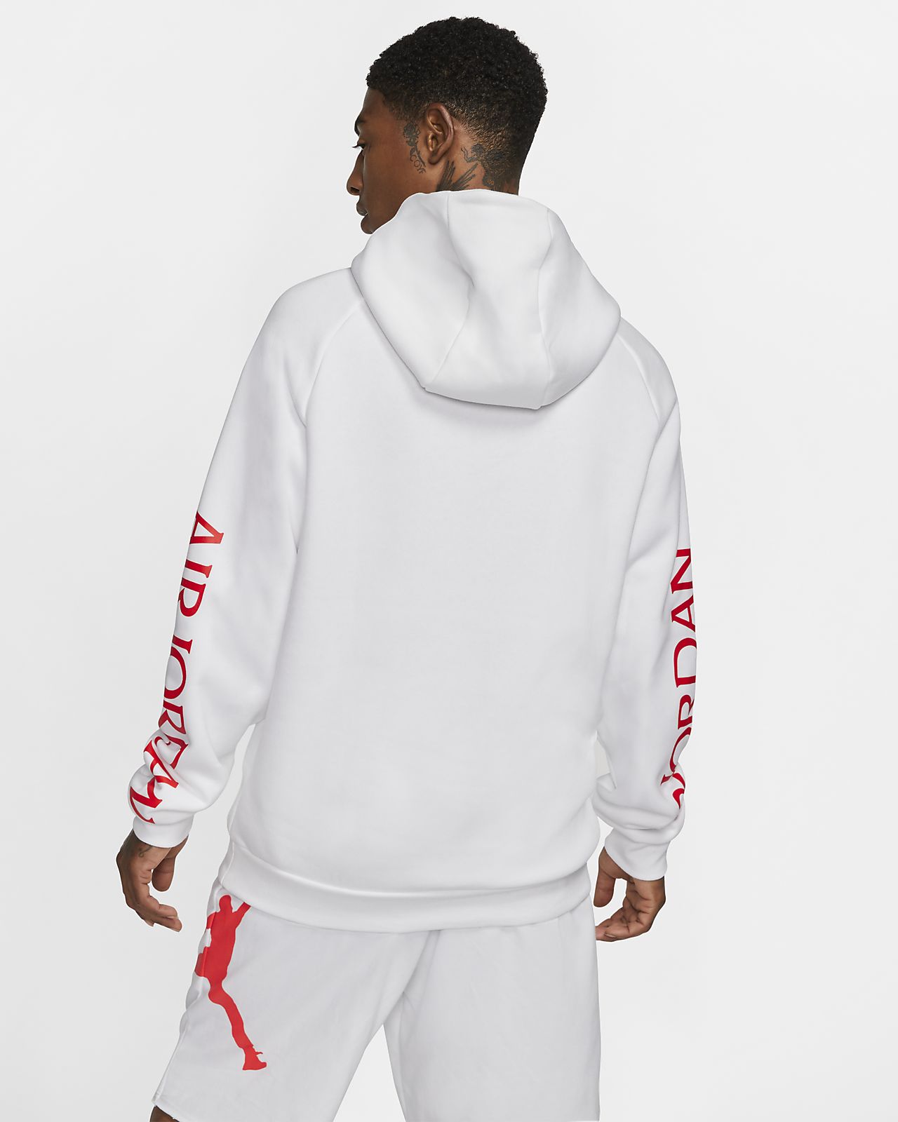 white jumpman hoodie