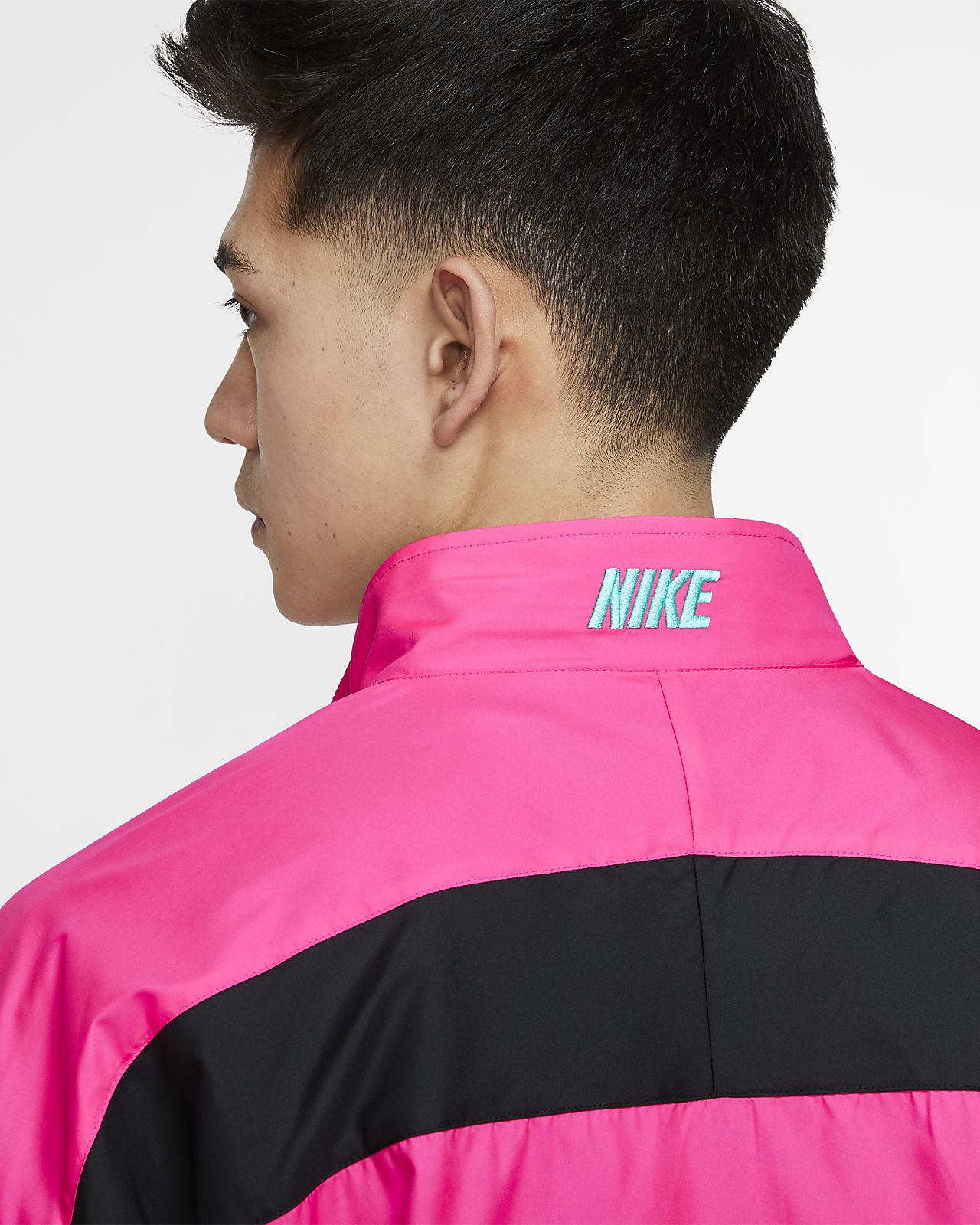 nike tribute jacket black and pink