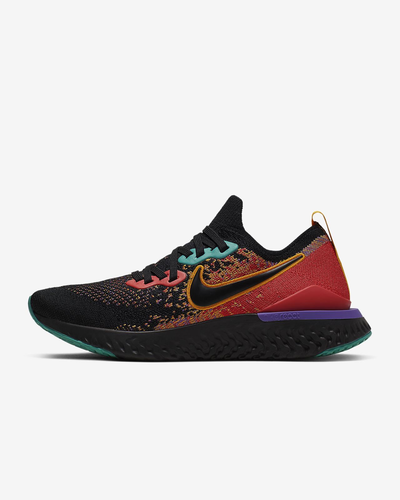 nike epic react flyknit women's black
