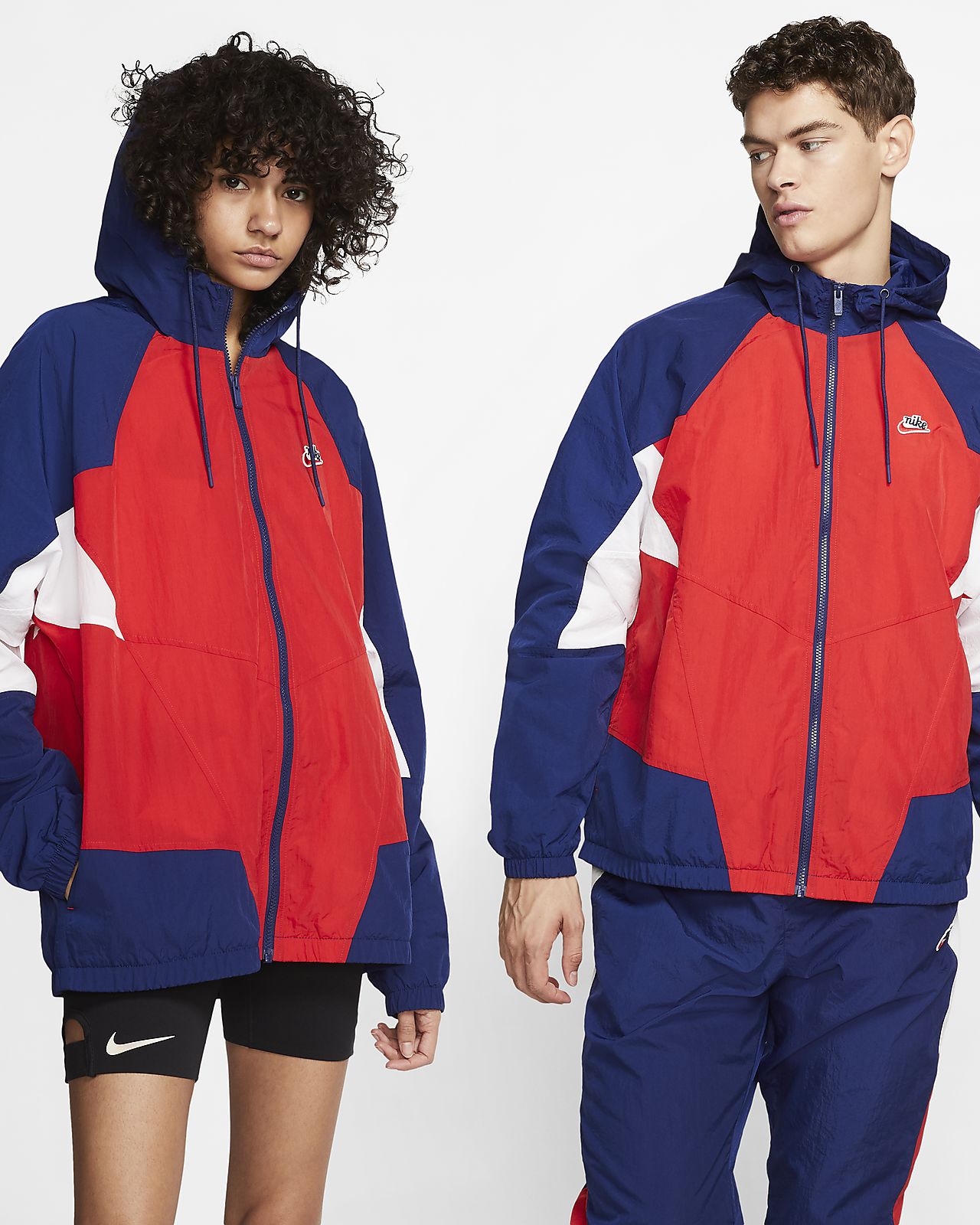 nike windrunner red and blue