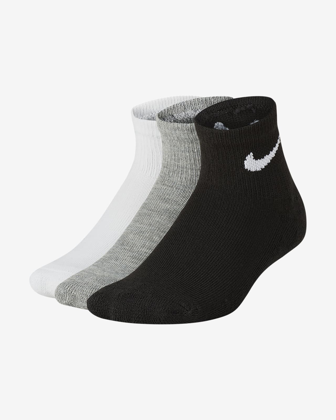 Nike Little Kids' Cushioned Ankle Socks (3 Pairs)