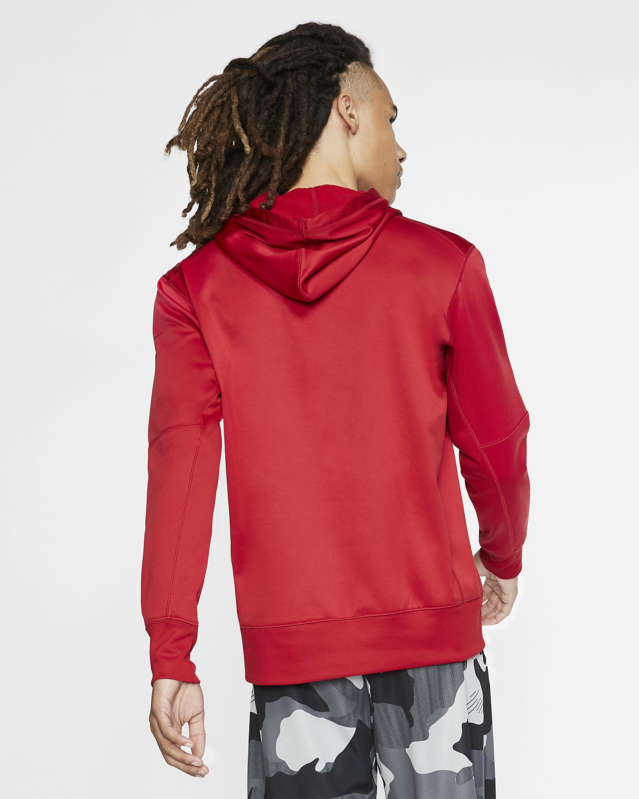 red nike dri fit hoodie