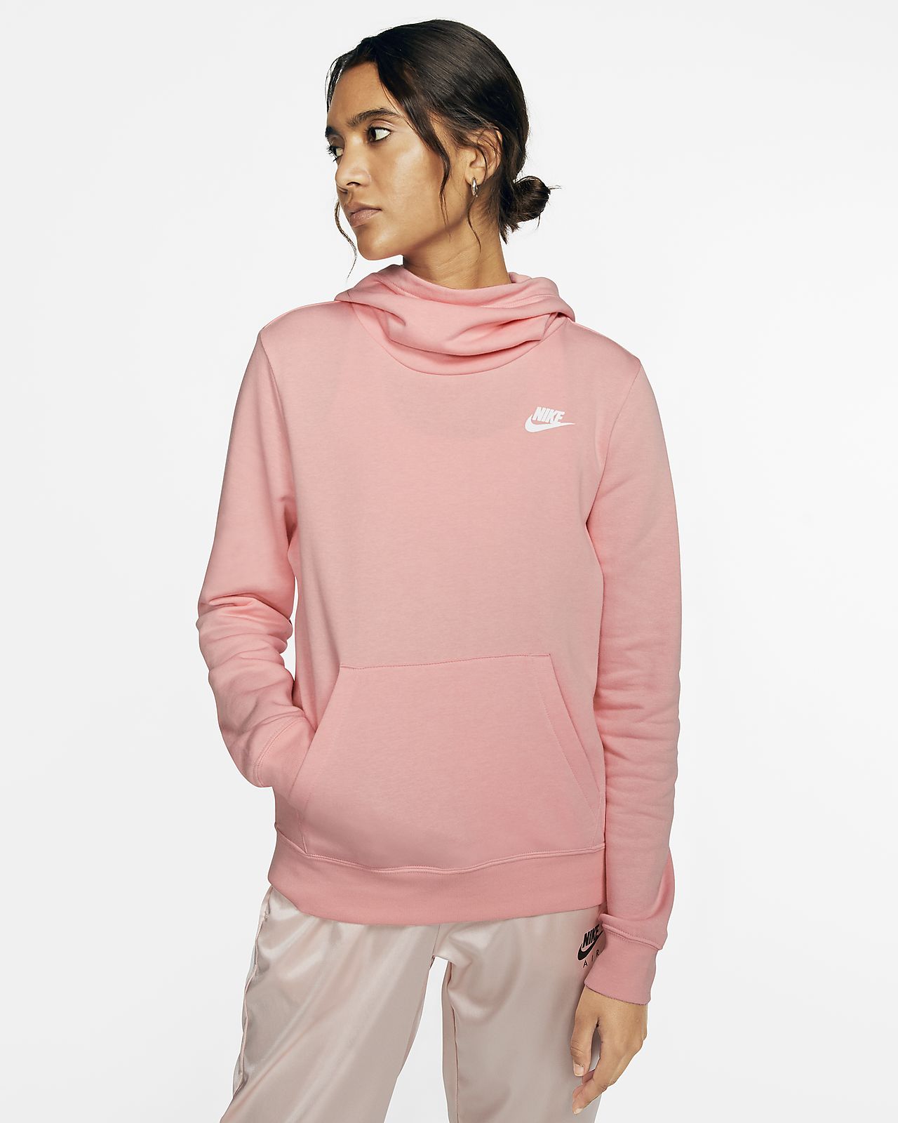 ladies funnel neck hoodie