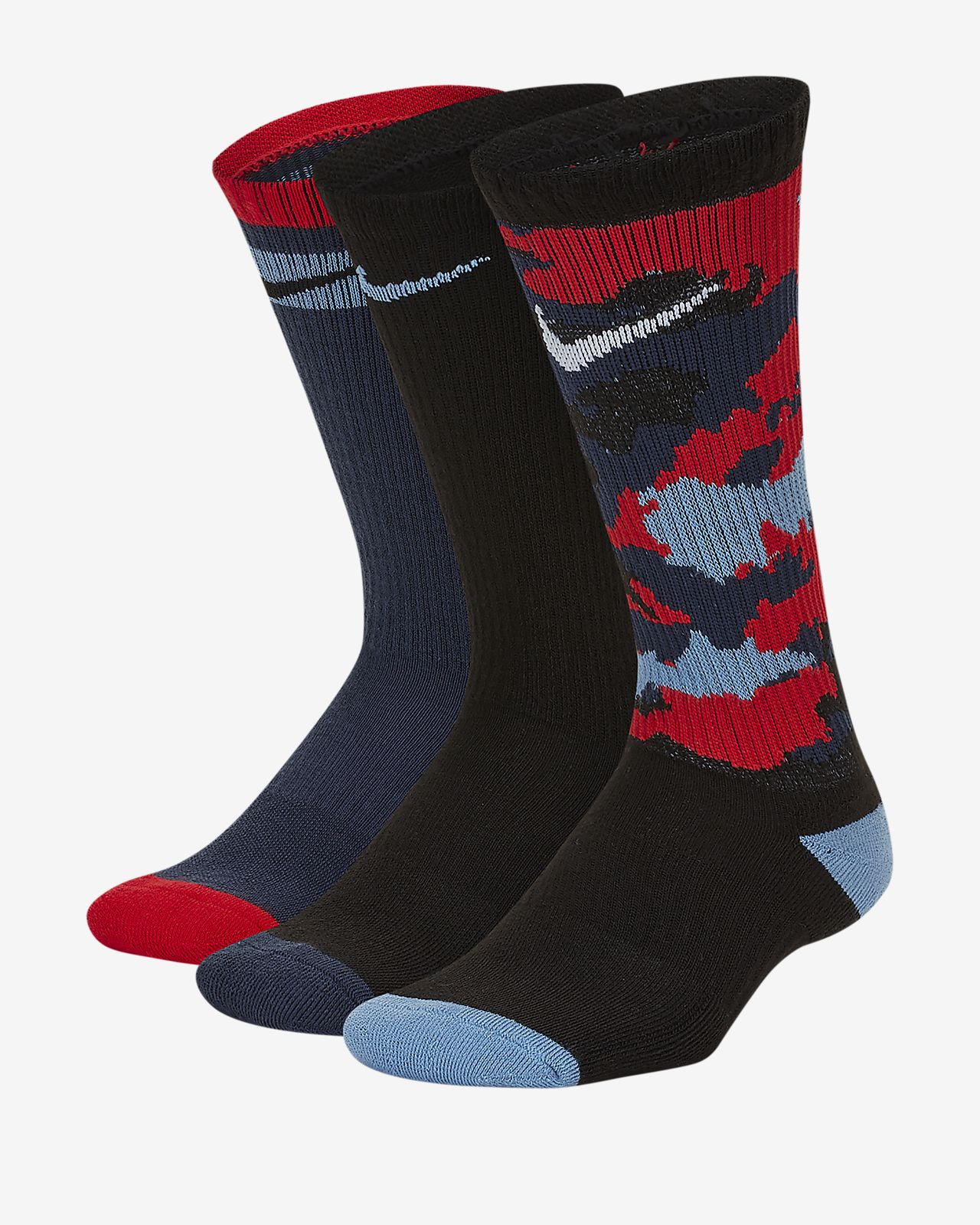 Nike Everyday Cushioned Kids' Crew Socks (3 Pairs).