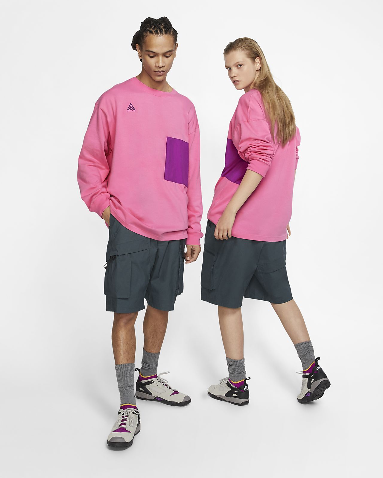 nike acg pink shorts