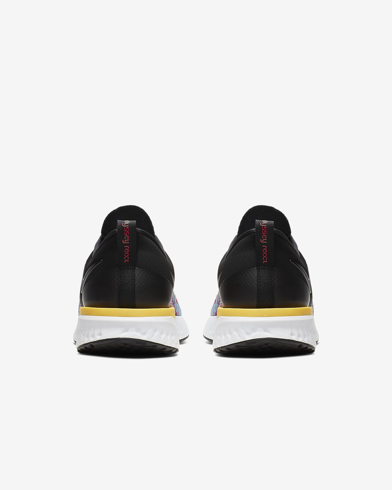 Nike Odyssey React Flyknit 2 Men's Running Shoe. Nike HU Men Nike Odyssey React Flyknit Black Running Shoes Nike