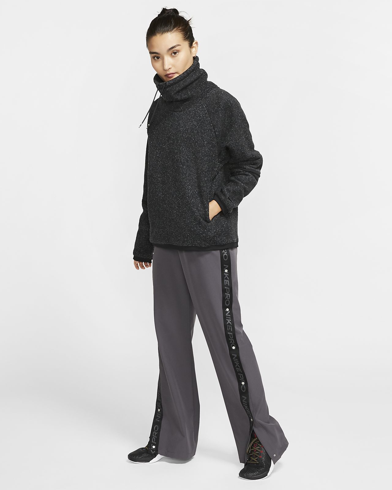 nike fleece cowl neck