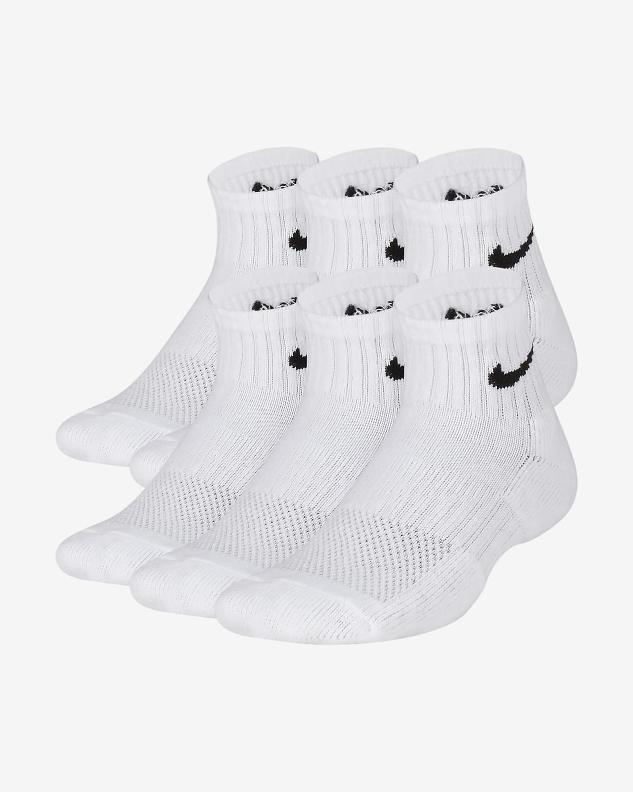 Nike Everyday Kids' Cushioned Ankle Socks (6 Pairs)