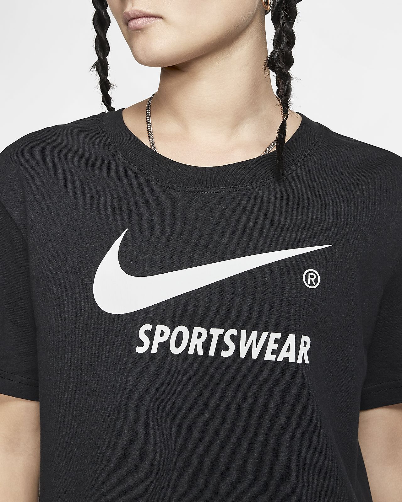 nike short sleeve crop top