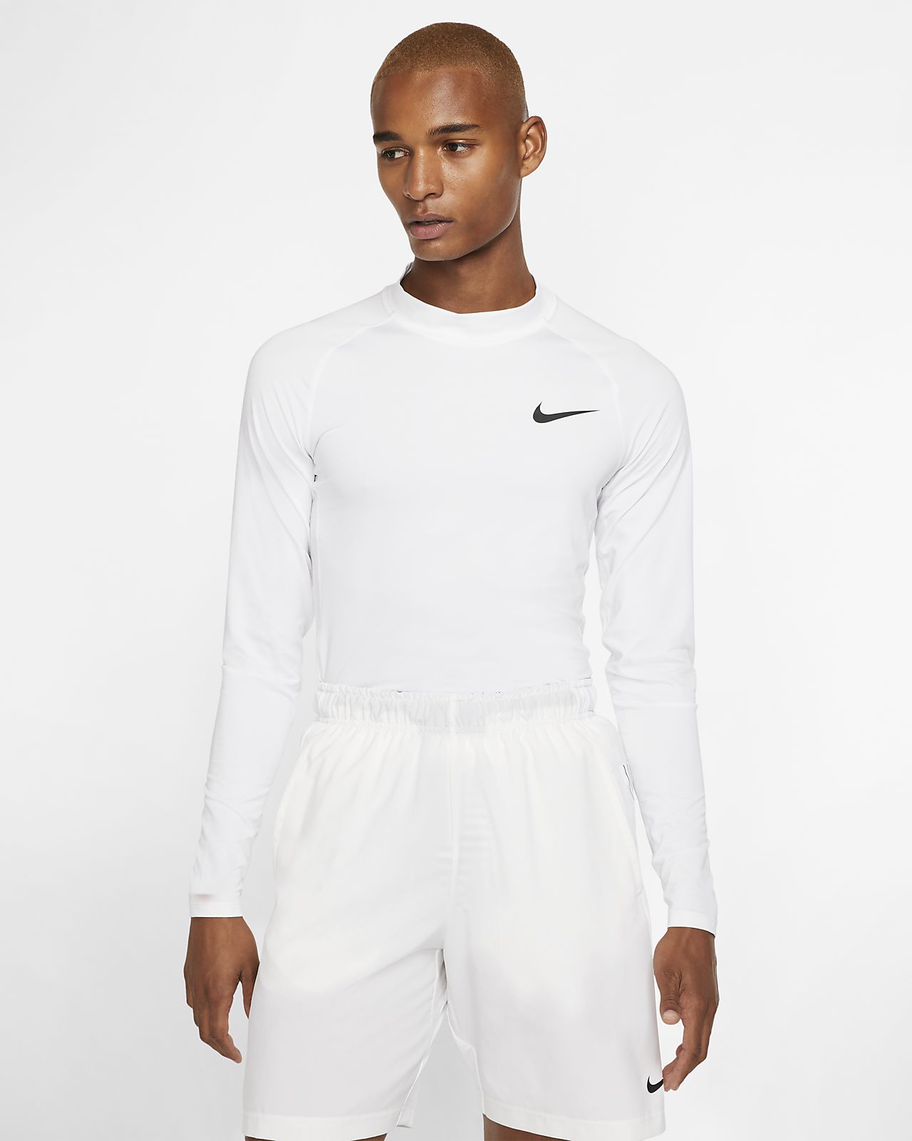 nike pro white long sleeve