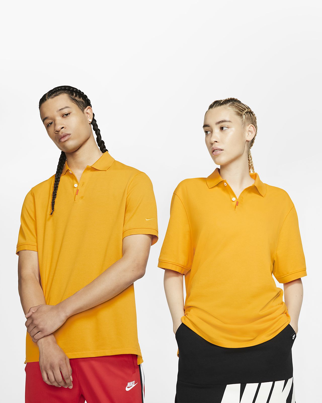 yellow nike polo