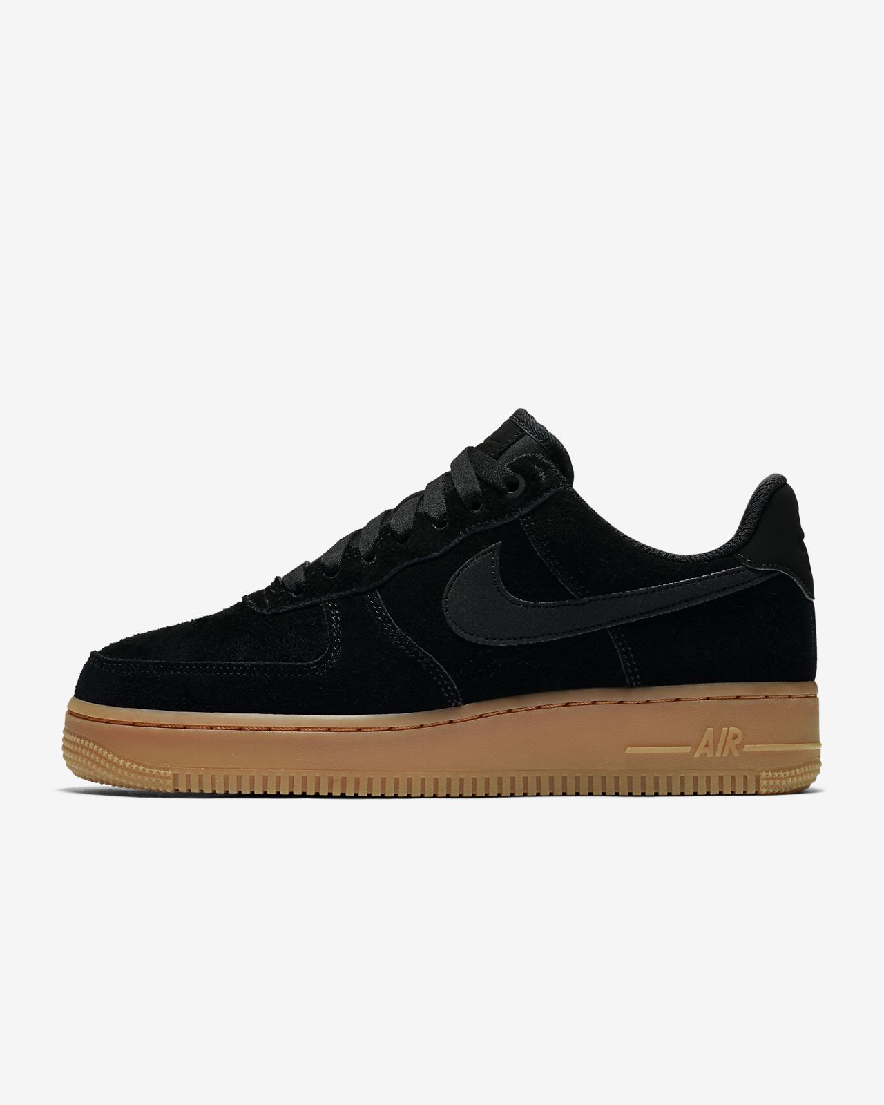 womens black suede air force 1