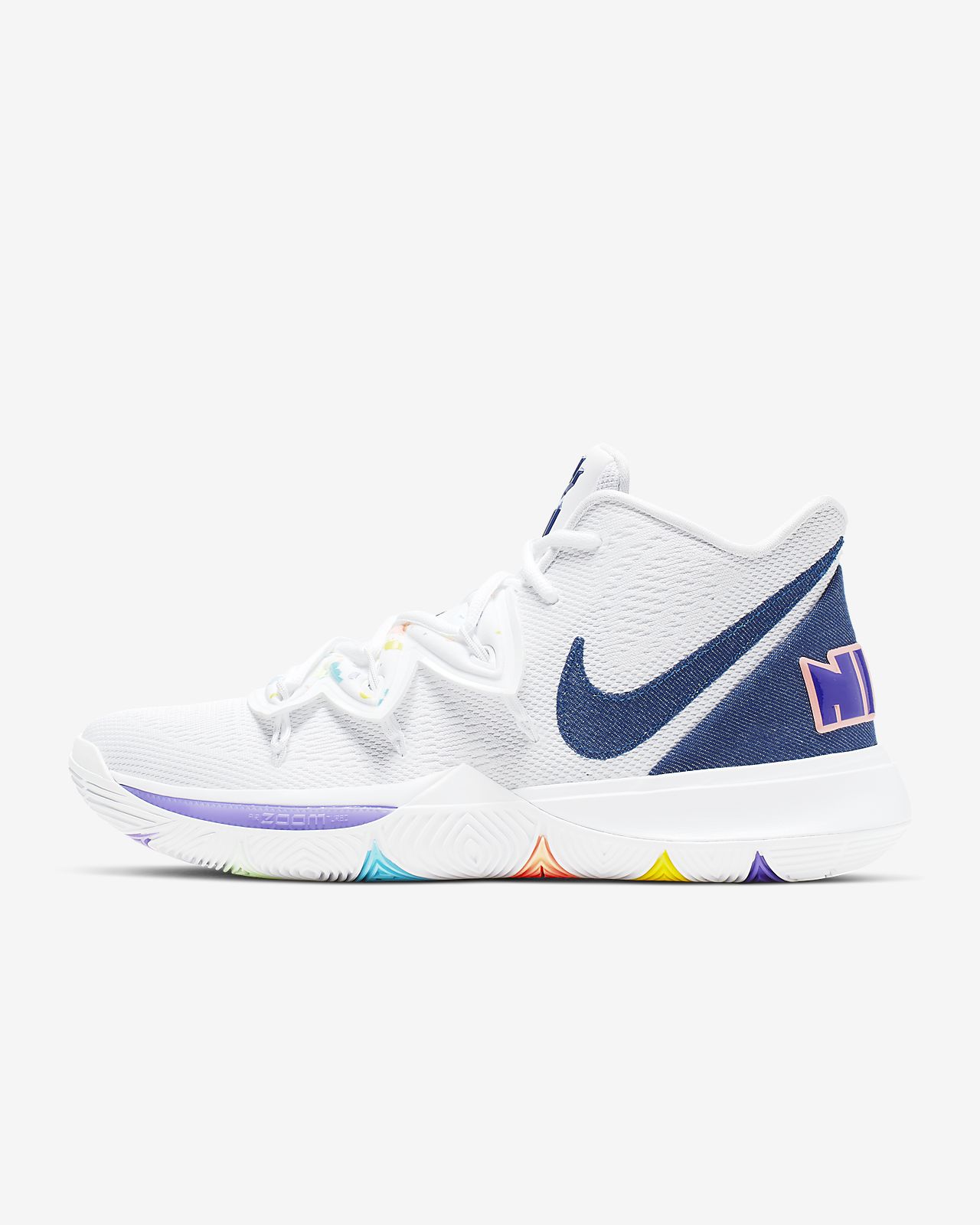 white kyrie 5 shoes