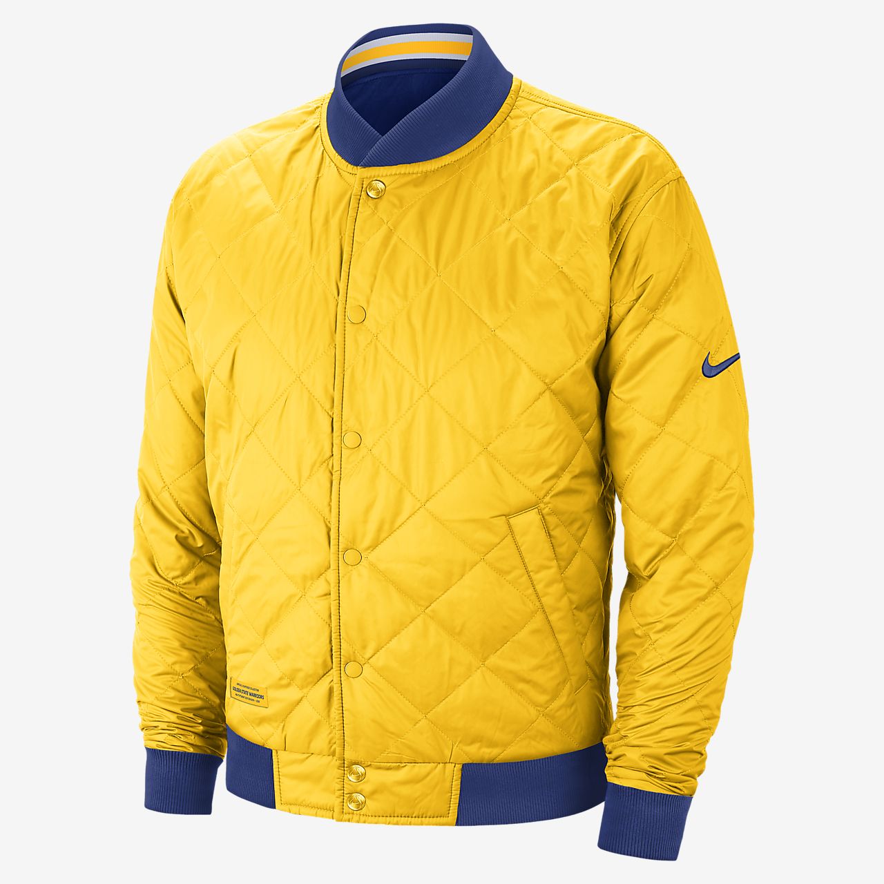 nike yellow padded reversible jacket with hood